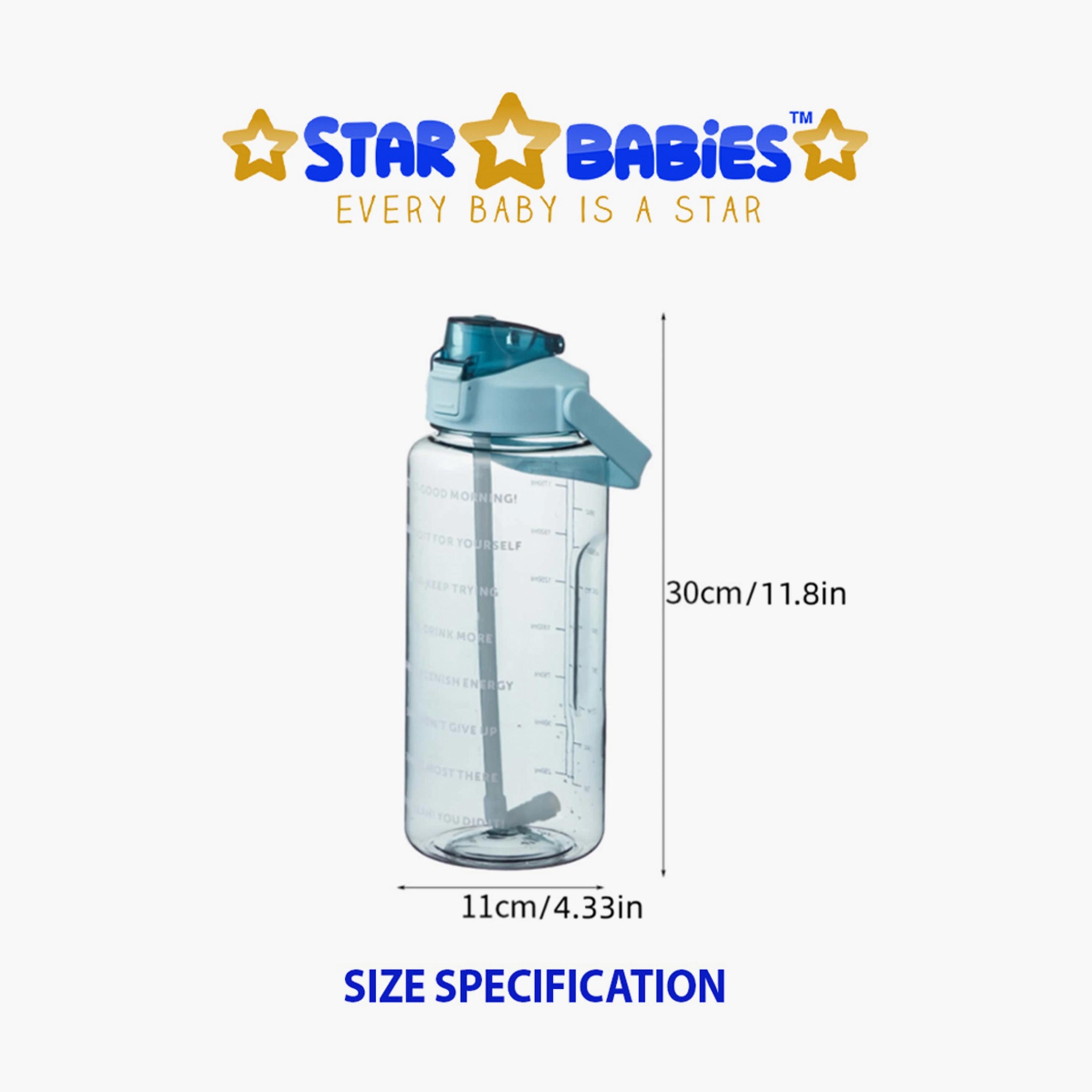 Star Babies Motivational Time Marker Leakproof BPA Free Water Bottle - 2000 ml-school-waterbottles-image-3