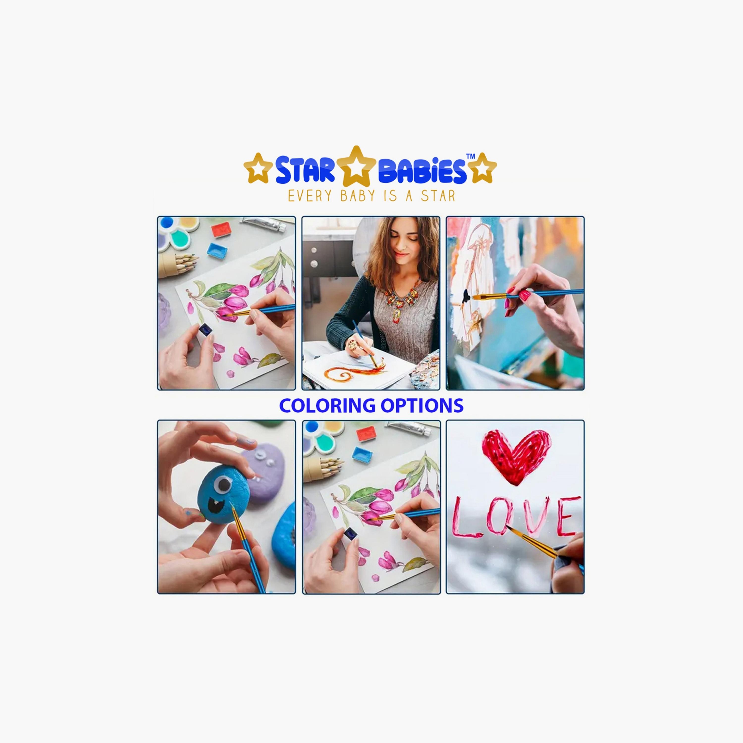 Star Babies 10-Piece Easy Clean Paint Brushes - Blue-school-artsandcrafts-image-5