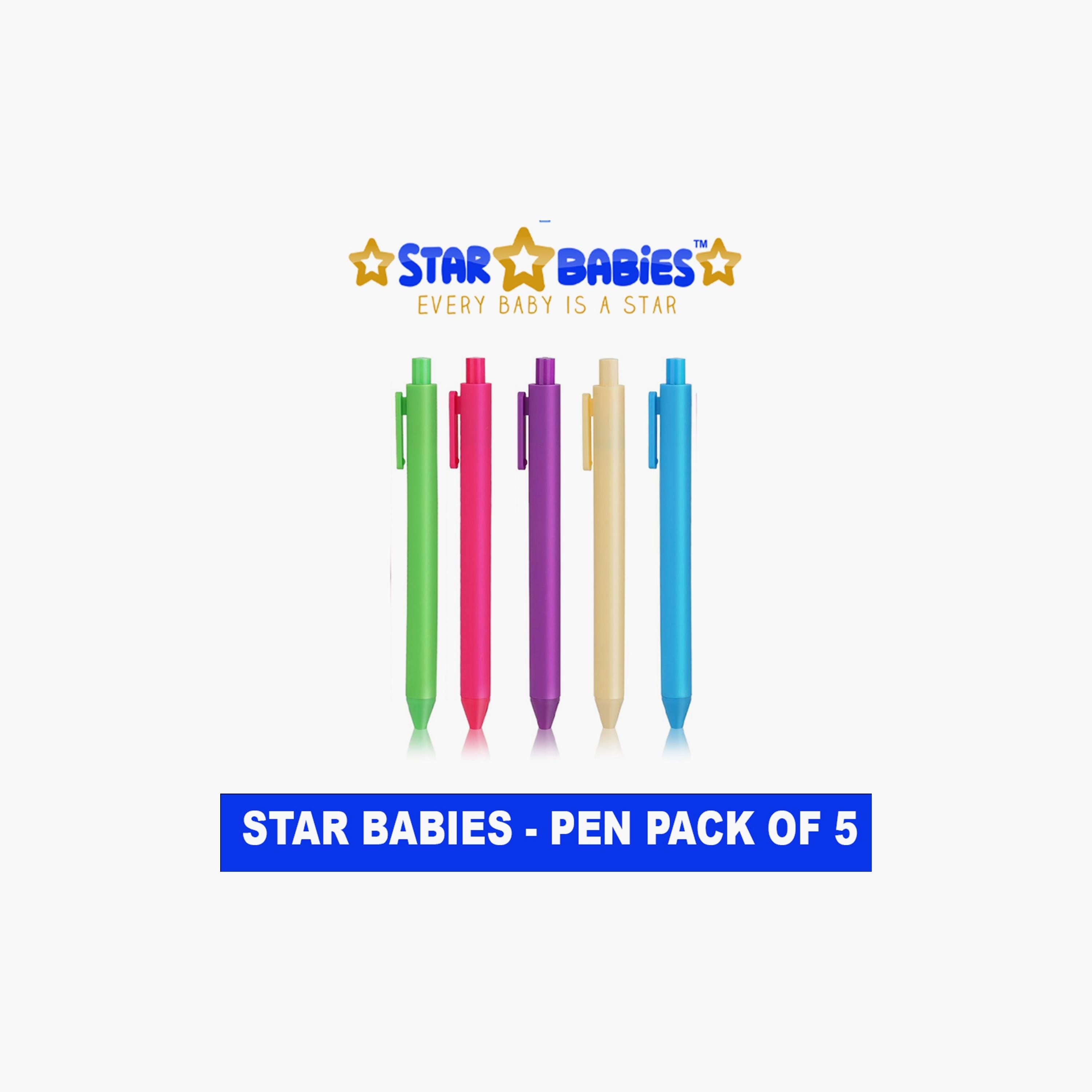 Star Babies Pack of 5 Eco Friendly Pens Set-school-stationery-pensandpencils-image-2