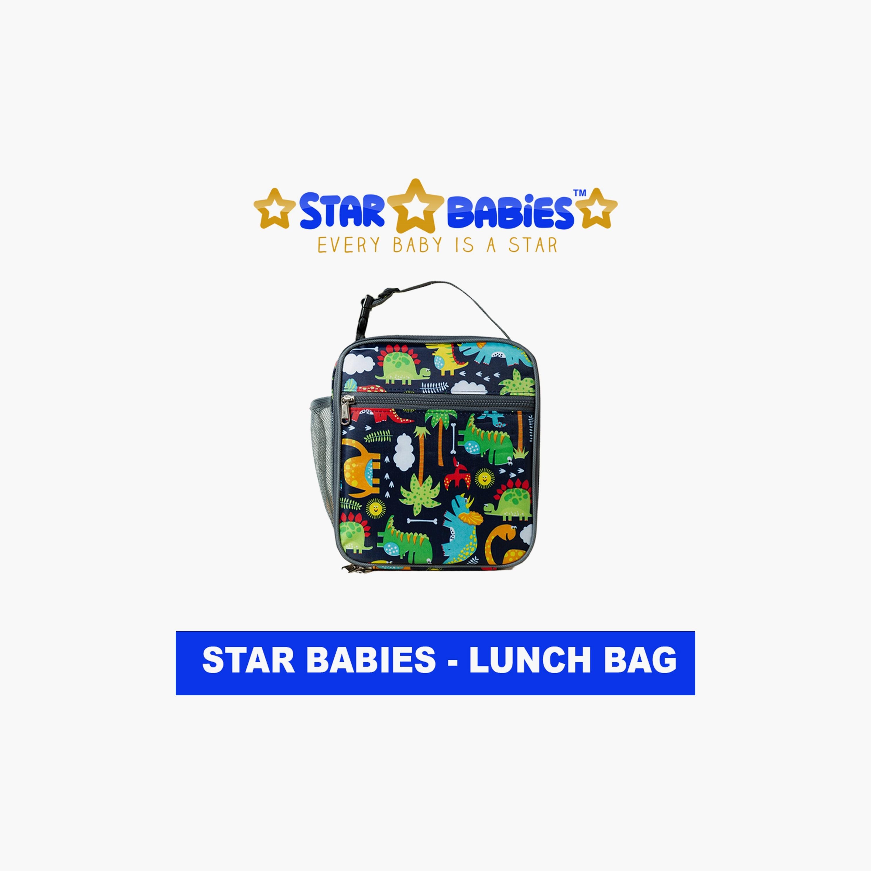 حقيبة غداء معزولة بطبعة دينو من ستار بيبيز - أزرق-school-lunchessentials-lunchbags-image-4