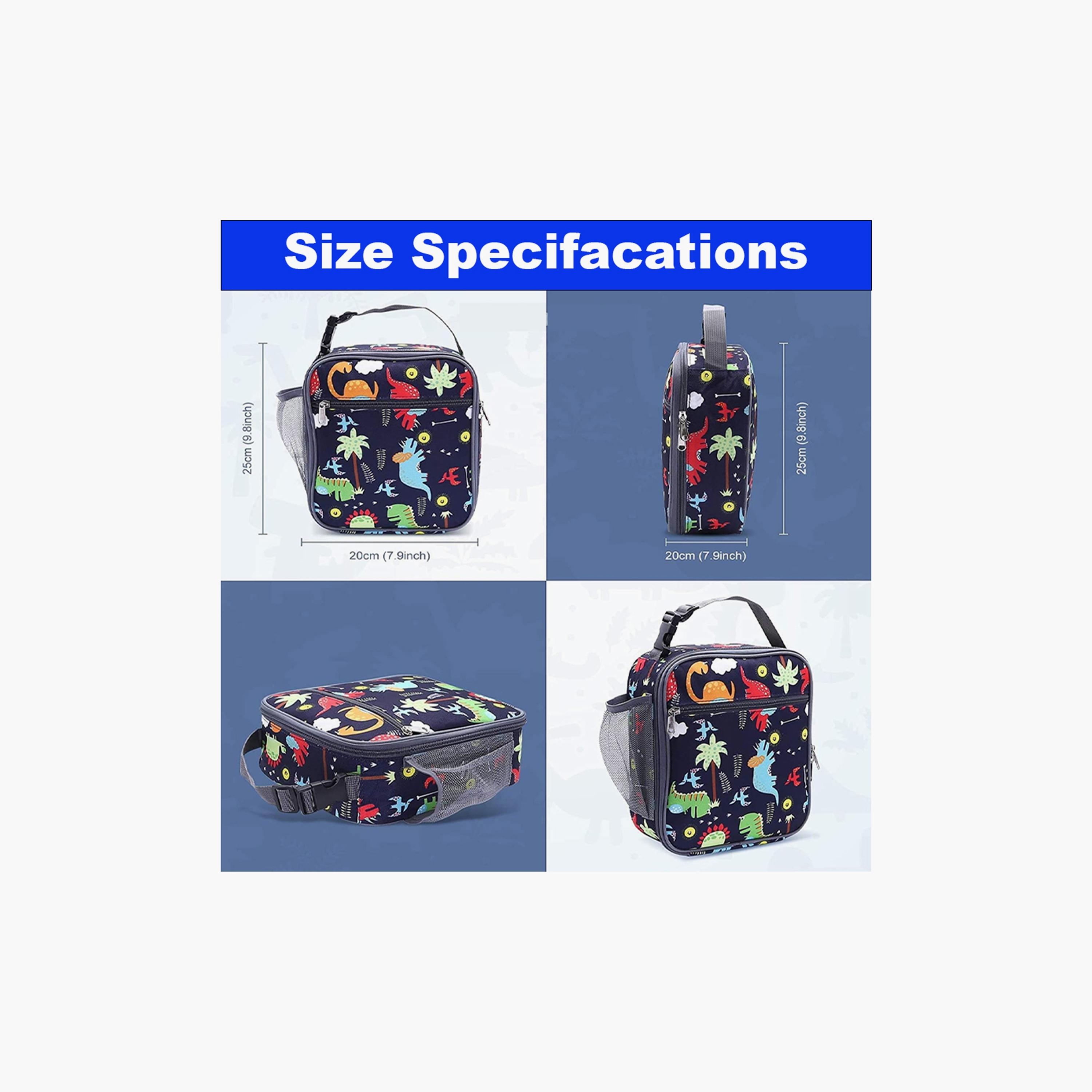 حقيبة غداء معزولة بطبعة دينو من ستار بيبيز - أزرق-school-lunchessentials-lunchbags-image-1