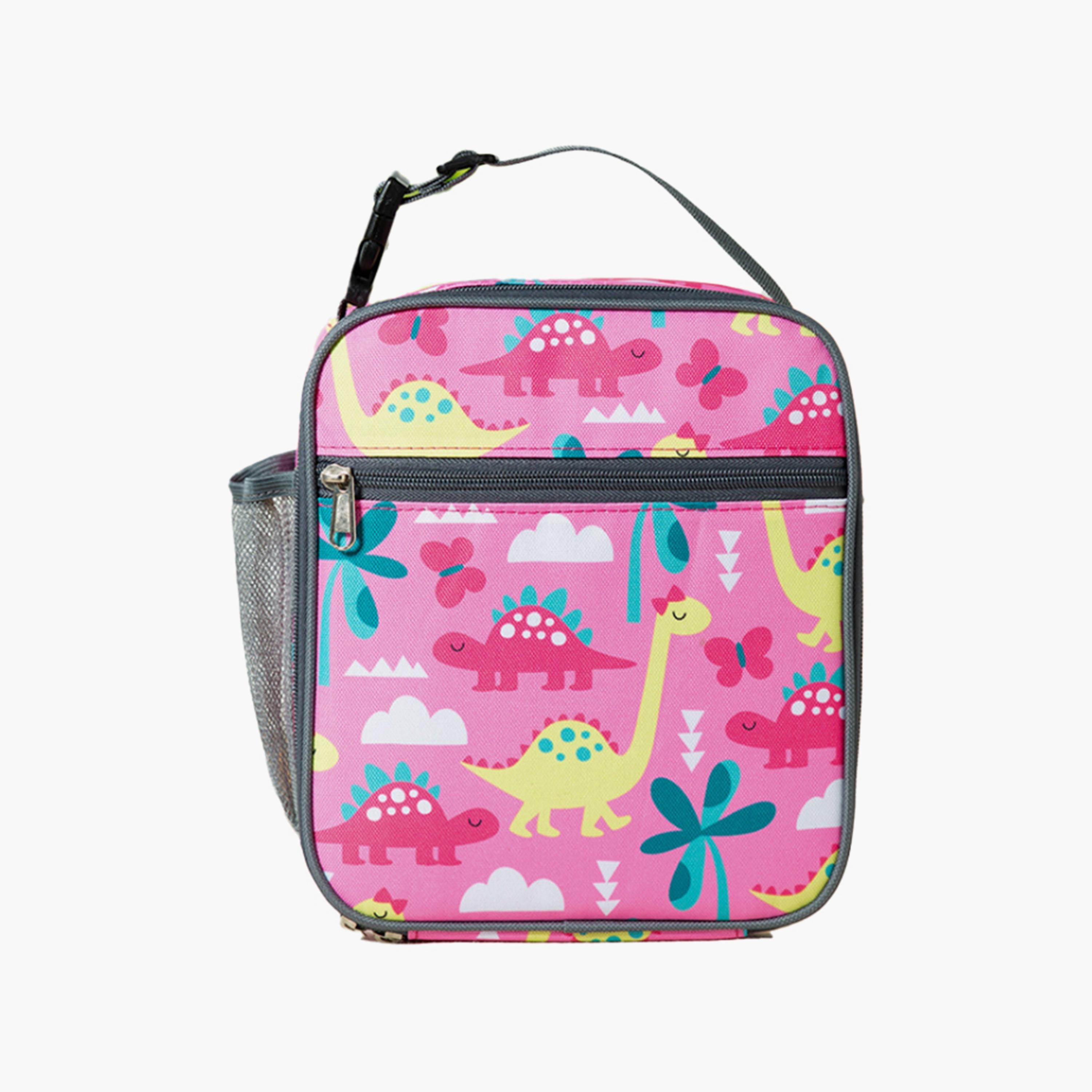 Star Babies Dino Printed Insulated Lunch Bag - Pink-school-lunchessentials-lunchbags-image-1
