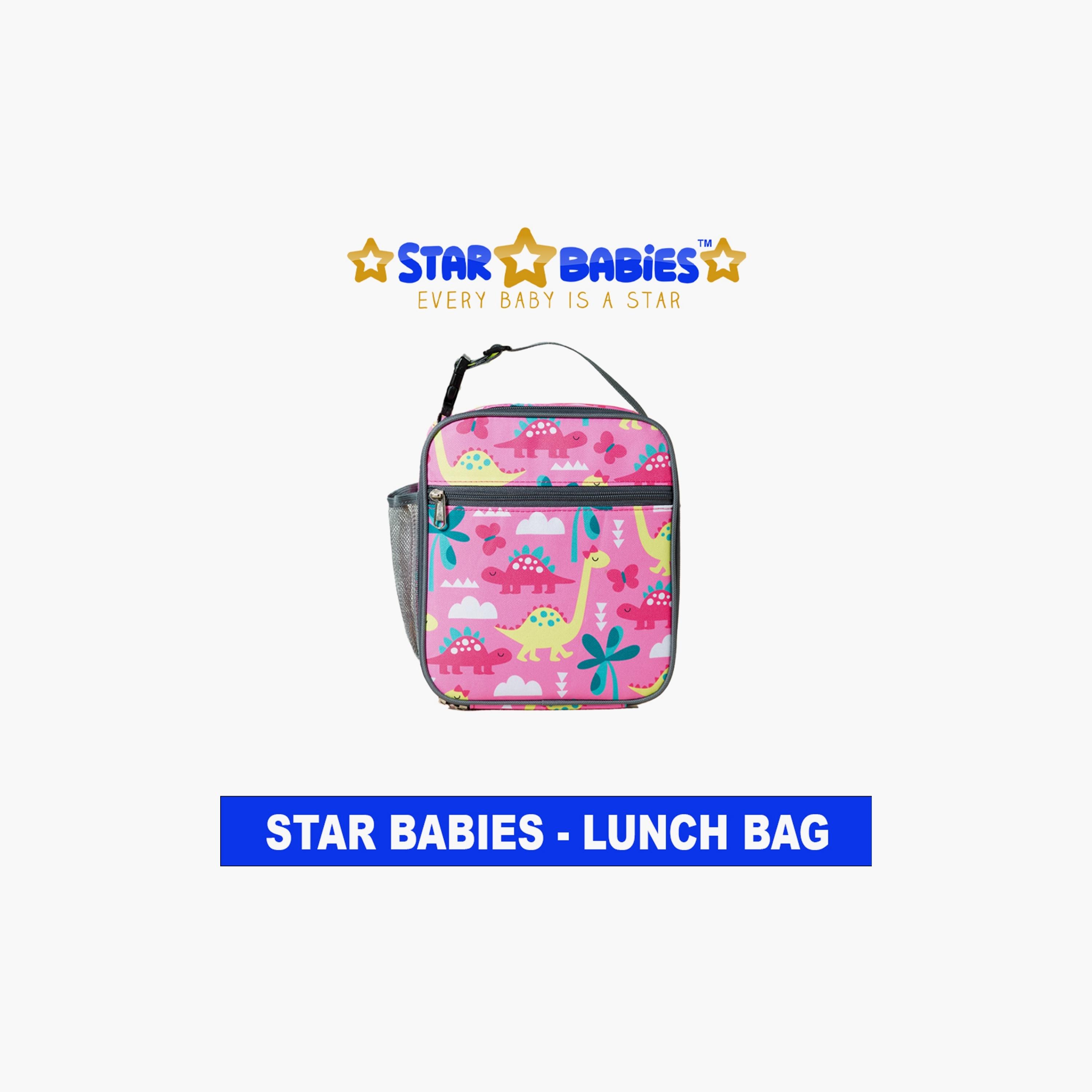Star Babies Dino Printed Insulated Lunch Bag - Pink-school-lunchessentials-lunchbags-image-2