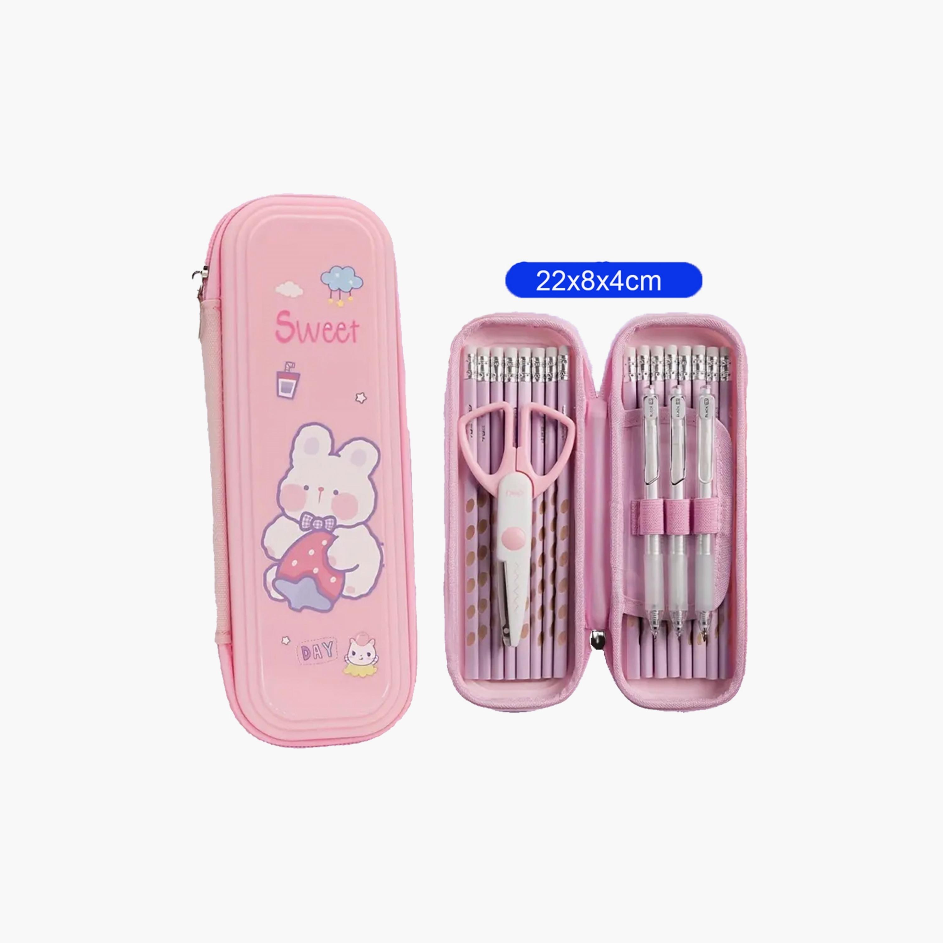 Star Babies Multi Compartment Pencil Case - Bear - Pink-school-stationery-pencilcases-image-3