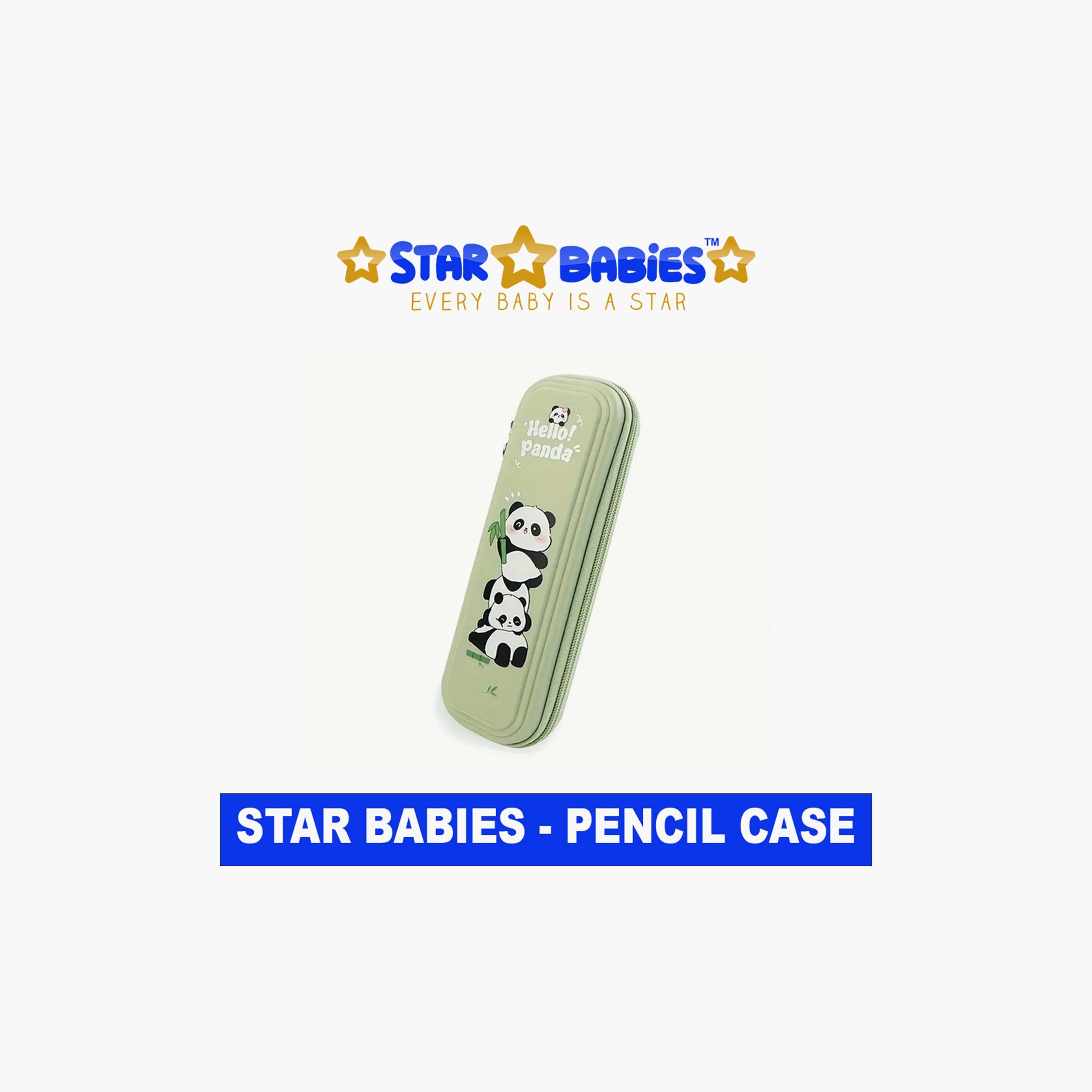 Star Babies Multi Compartment Pencil Case - Panda - Green-school-stationery-pencilcases-image-2