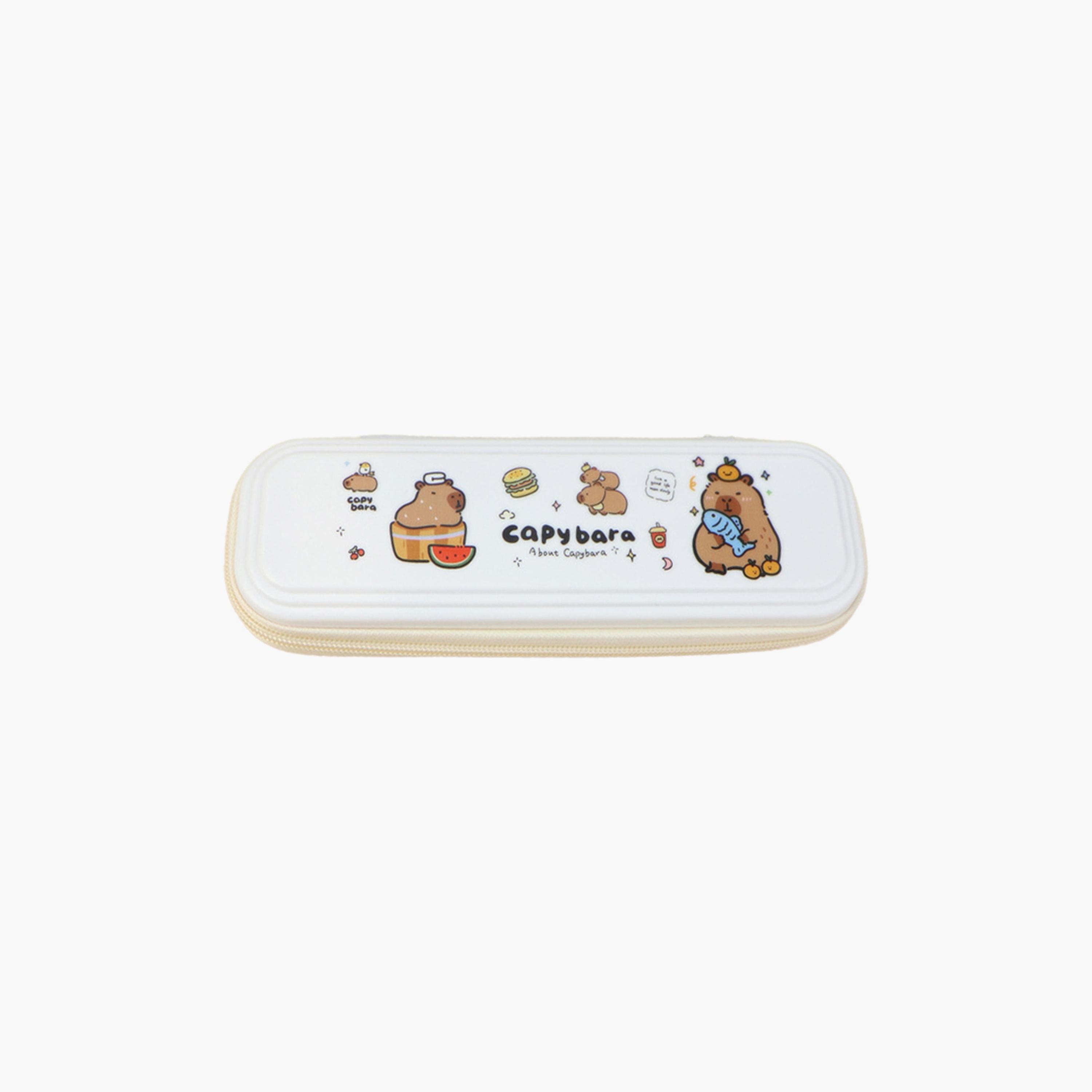 Star Babies Multi Compartment Pencil Case - Capybara - White-school-stationery-pencilcases-image-1