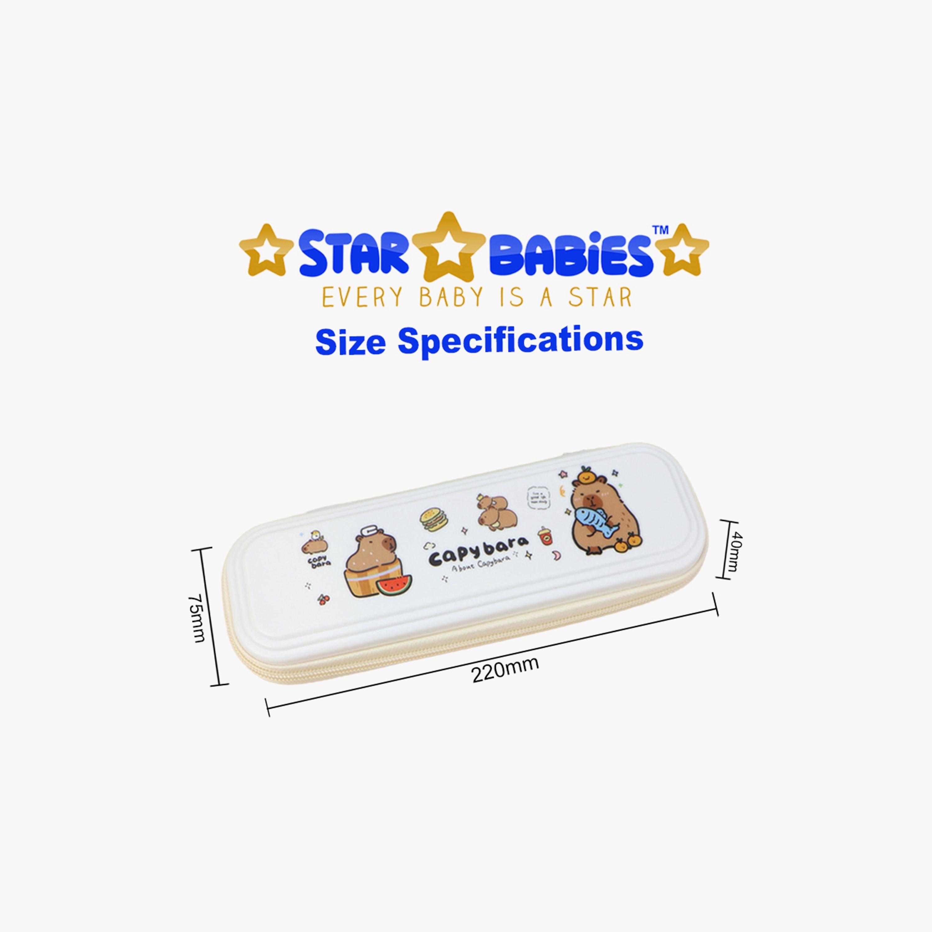 Star Babies Multi Compartment Pencil Case - Capybara - White-school-stationery-pencilcases-image-3