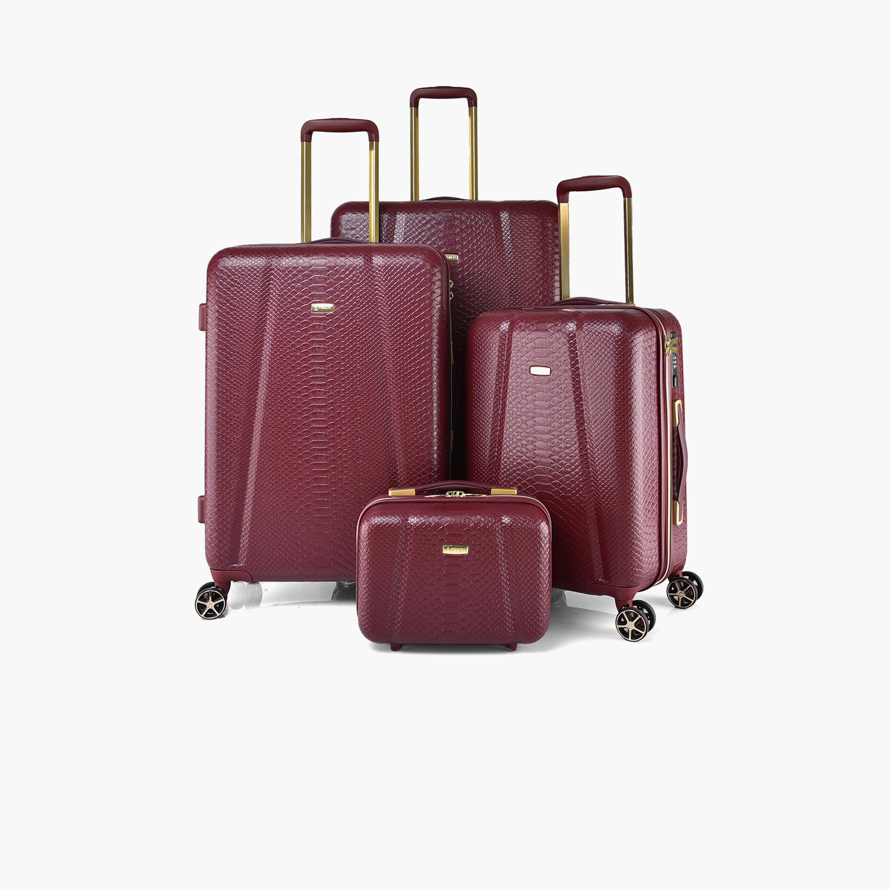 Track Set of 4 ABS Hardcase 4-Wheeler Spinner Trolley Bag with Combination Lock | 2412/4P-travel-luggagesandbags-luggage-image-1