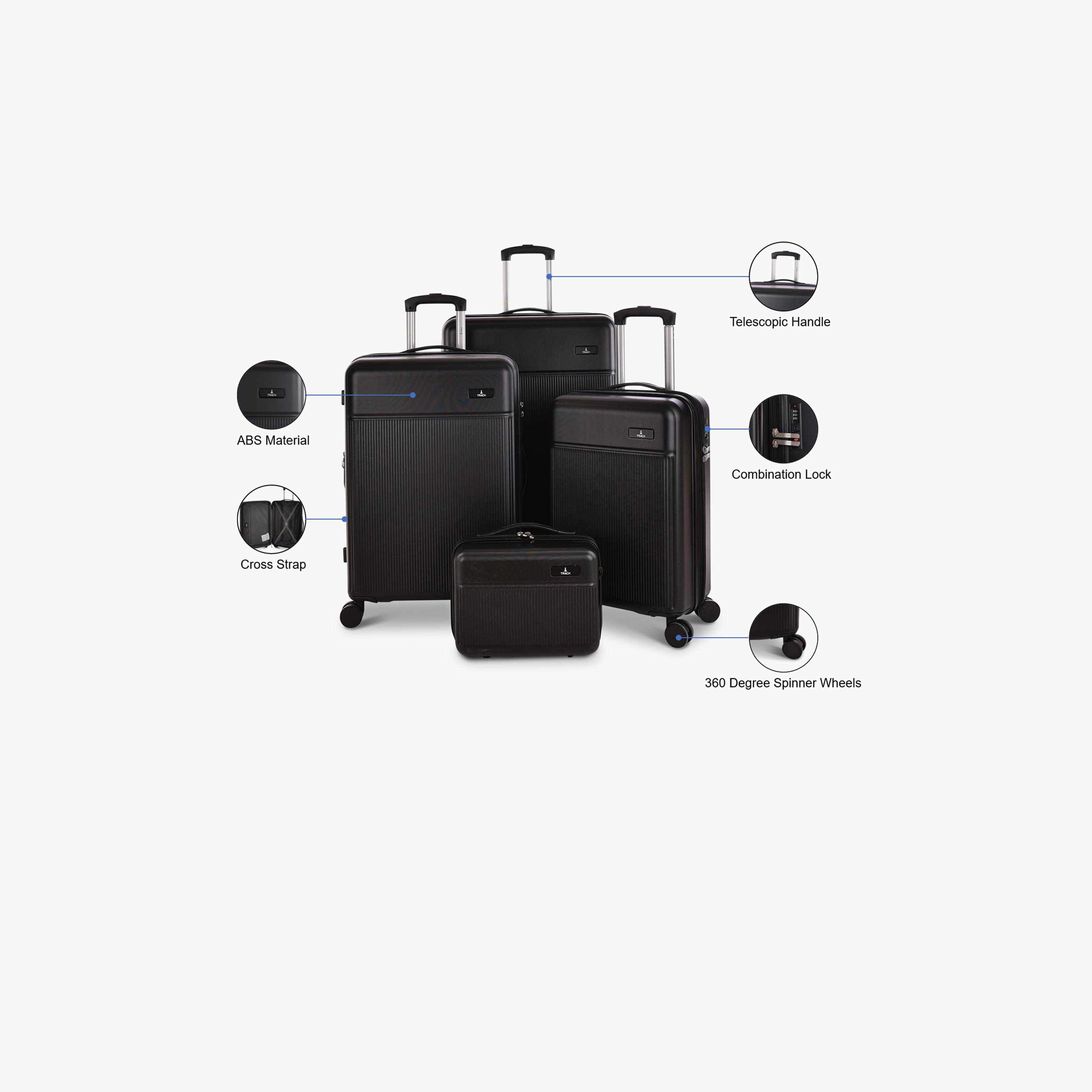 Track Set of 4 ABS Hardcase 4-Wheeler Spinner Trolley Bag with Combination Lock | 800/4P-travel-luggagesandbags-luggage-image-5