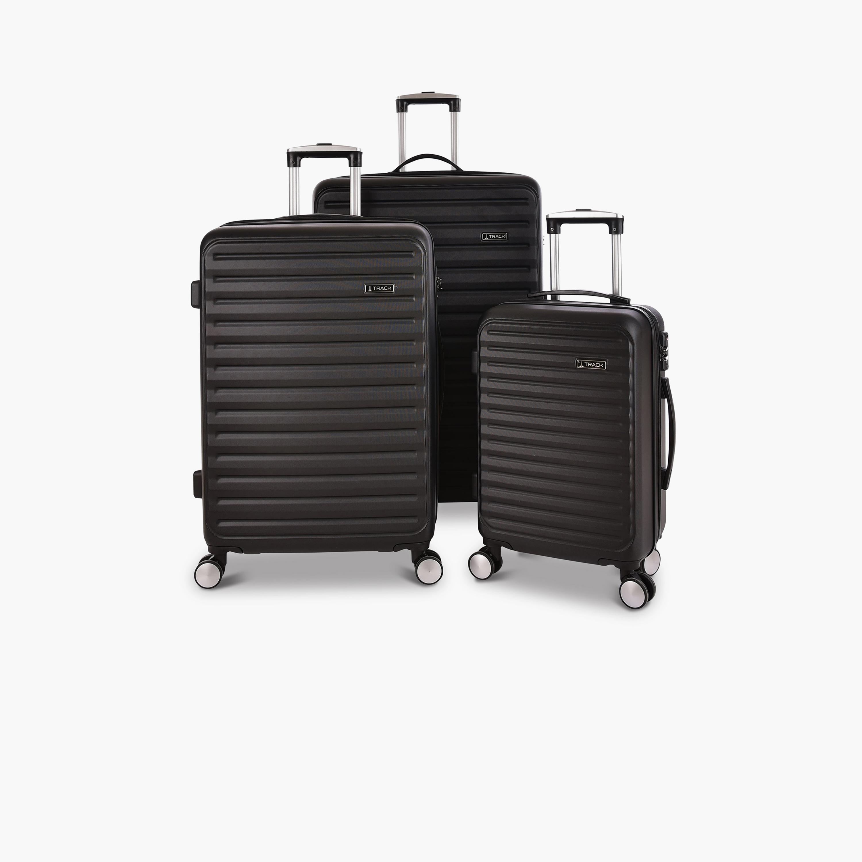 Track Set of 3 ABS Hardcase 4-Wheeler Spinner Trolley Bag with TSA Lock | 9016/3P-travel-luggagesandbags-luggage-image-1
