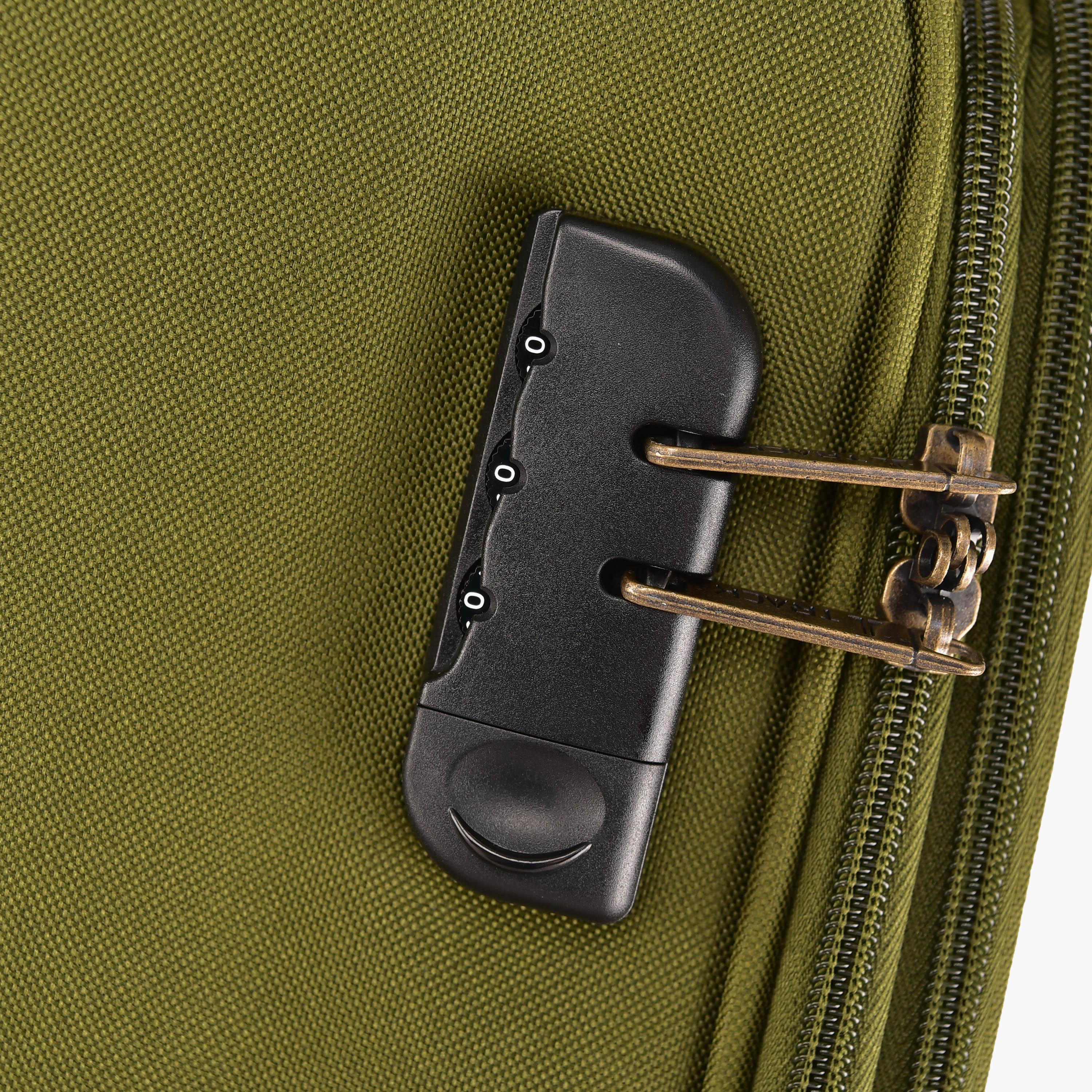 تراك- طقم شنط سفر 3 قطع قماشية ناعمة بأربع عجلات دوارة دوارة مع قفل مركب | AL006/3P-travel-luggagesandbags-luggage-image-11