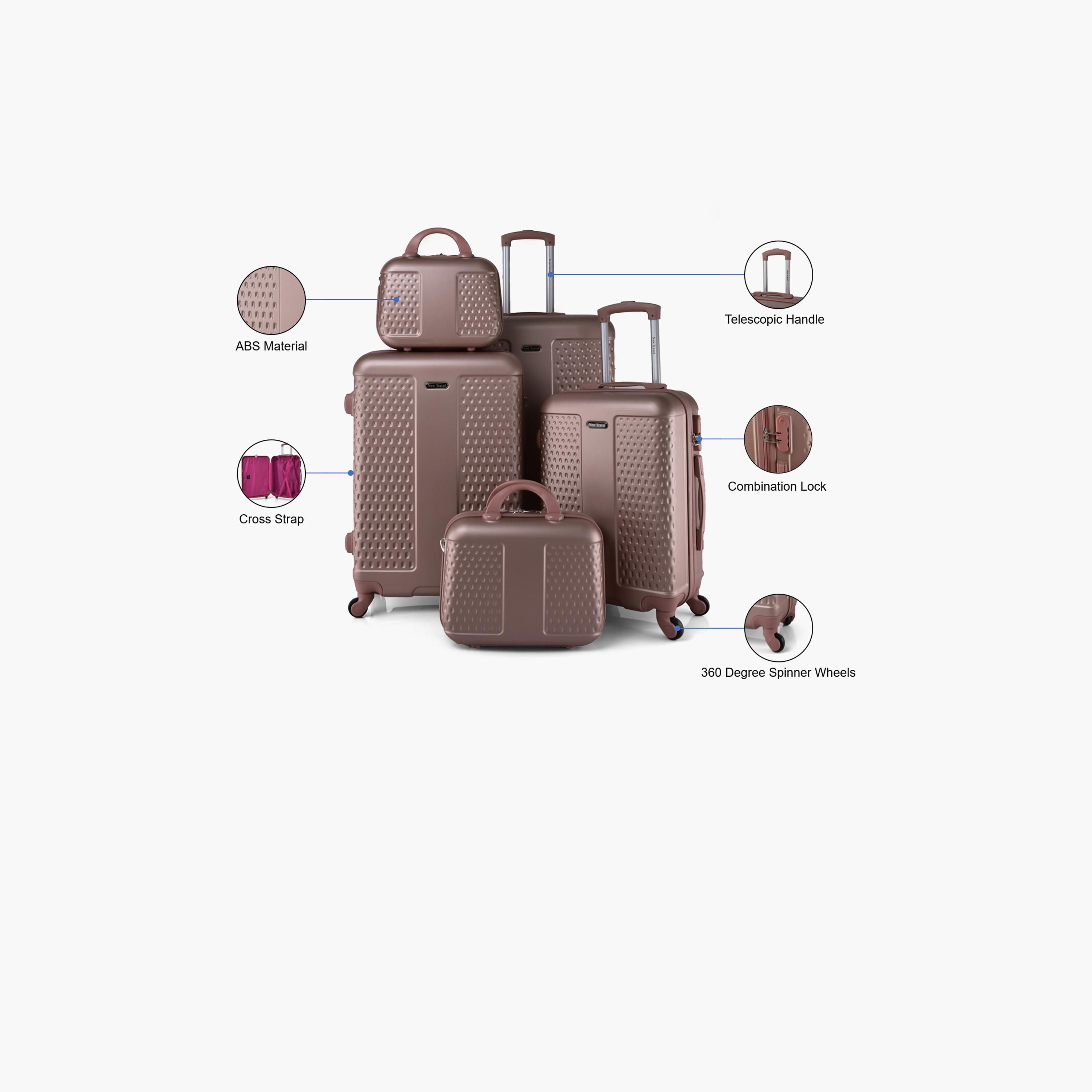 New Travel Set of 5 ABS Hardcase 4-Wheeler Spinner Trolley Bag with Combination Lock | CS005/5P-travel-luggagesandbags-luggage-image-5