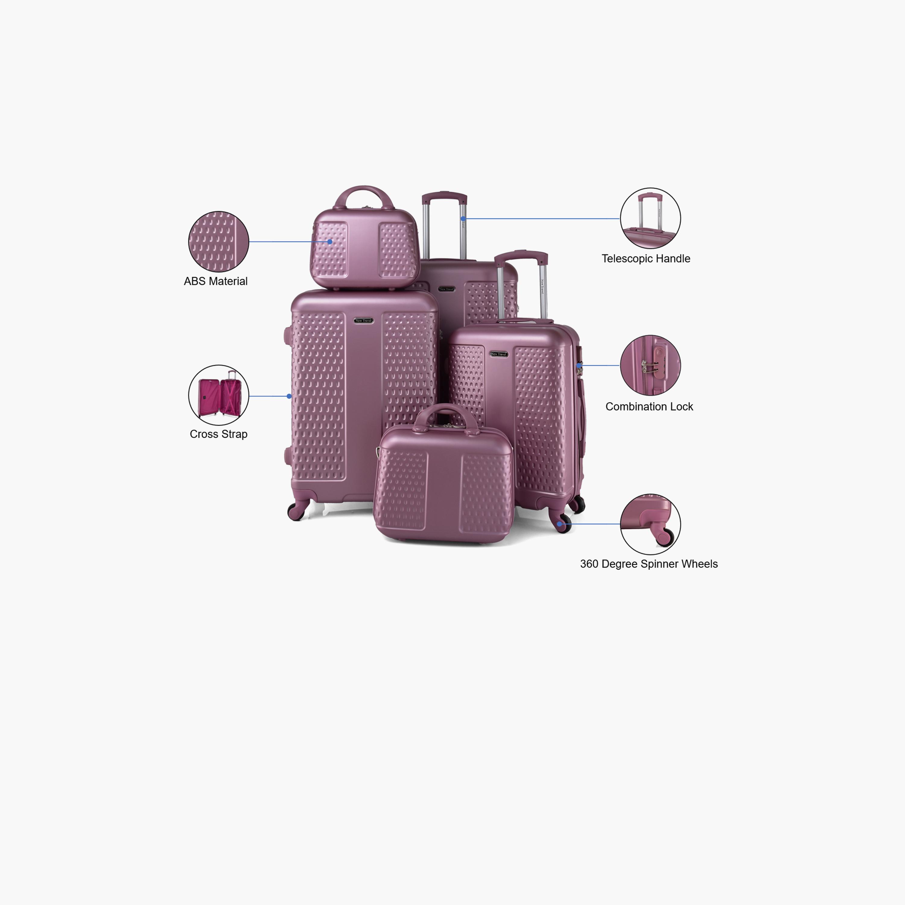 نيو ترافيل- طقم شنط سفر 5 شنط ABS بأربع عجلات دوارة مع قفل مجمع | CS005/5P-travel-luggagesandbags-luggage-image-5