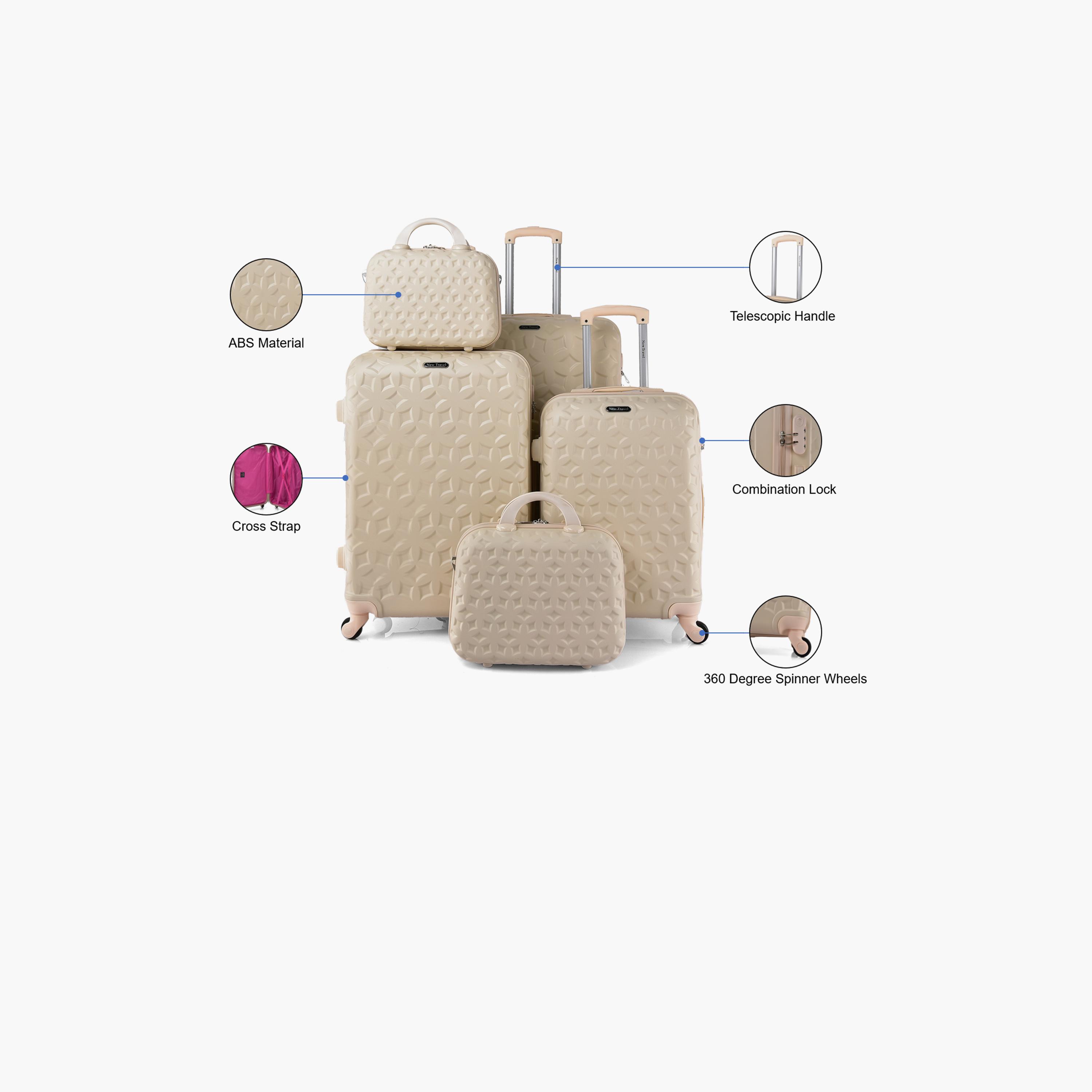 New Travel Set of 5 ABS Hardcase 4-Wheeler Spinner Trolley Bag with Combination Lock | CS006/5P-travel-luggagesandbags-luggage-image-5