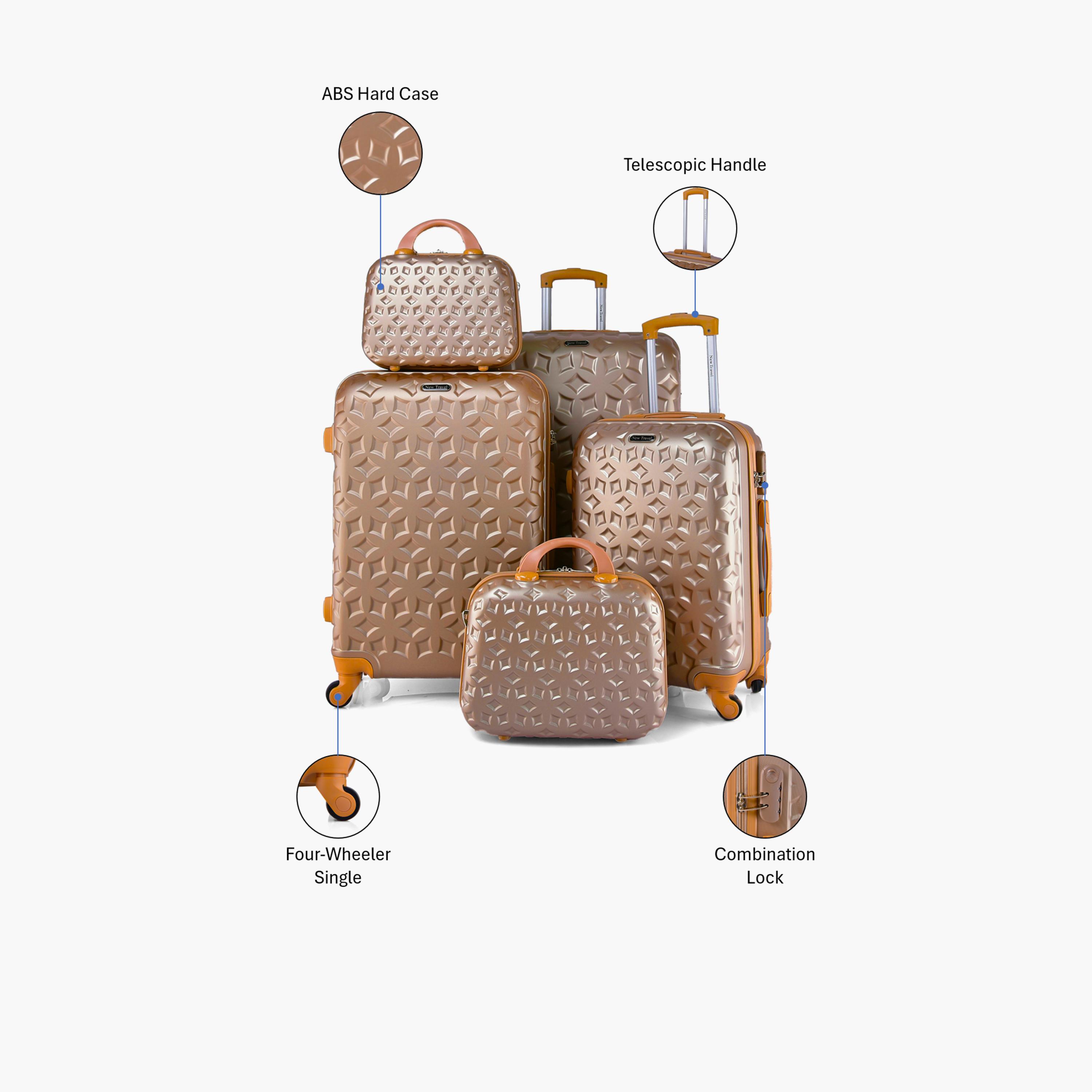 نيو ترافيل- طقم شنط سفر 5 شنط ABS بأربع عجلات دوارة مع قفل مجمع | CS006/5P-travel-luggagesandbags-luggage-image-2