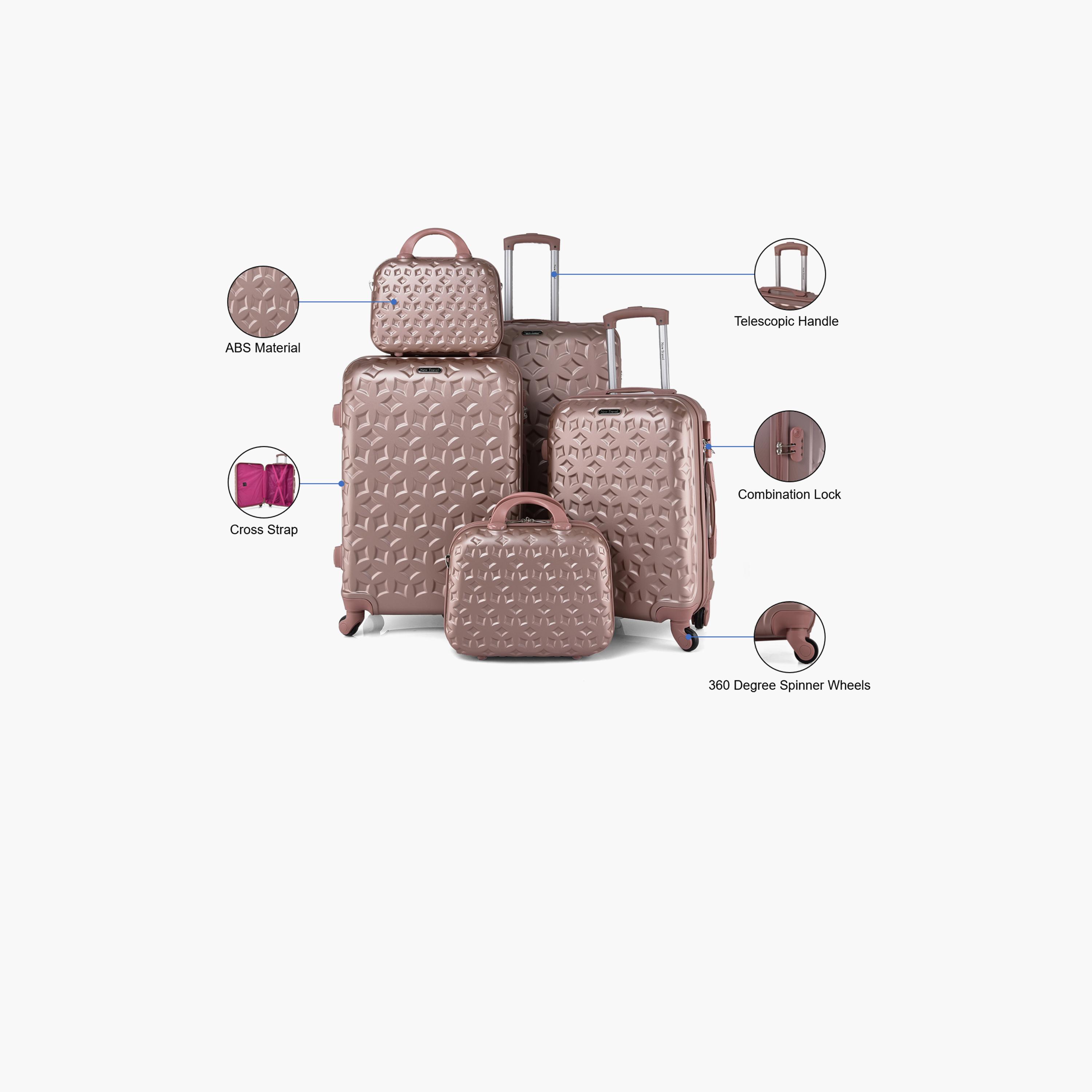 New Travel Set of 5 ABS Hardcase 4-Wheeler Spinner Trolley Bag with Combination Lock | CS006/5P-travel-luggagesandbags-luggage-image-5