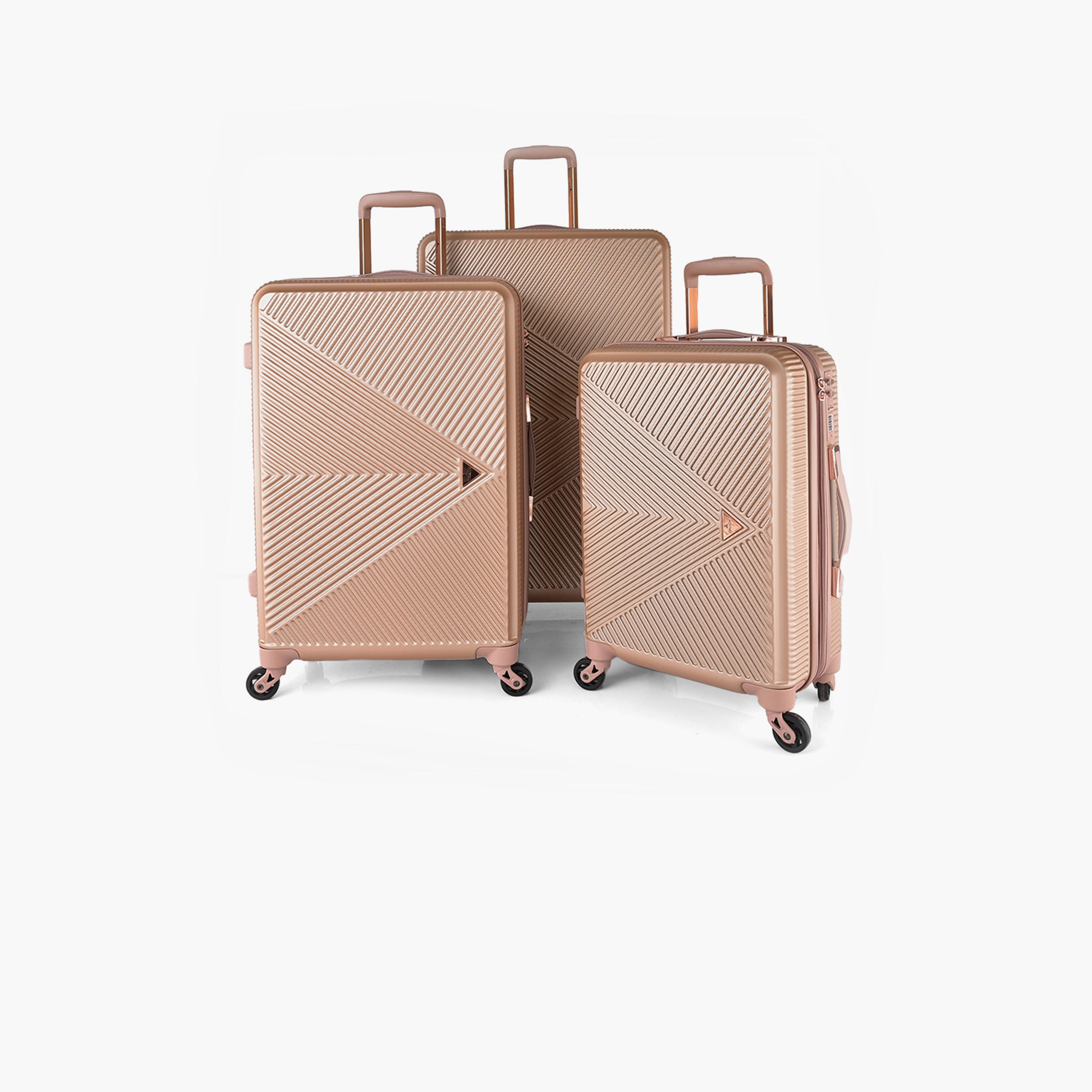 Track Set of 3 ABS Hardcase 4-Wheeler Spinner Trolley Bag with Combination Lock | HK204/3P-travel-luggagesandbags-luggage-image-1
