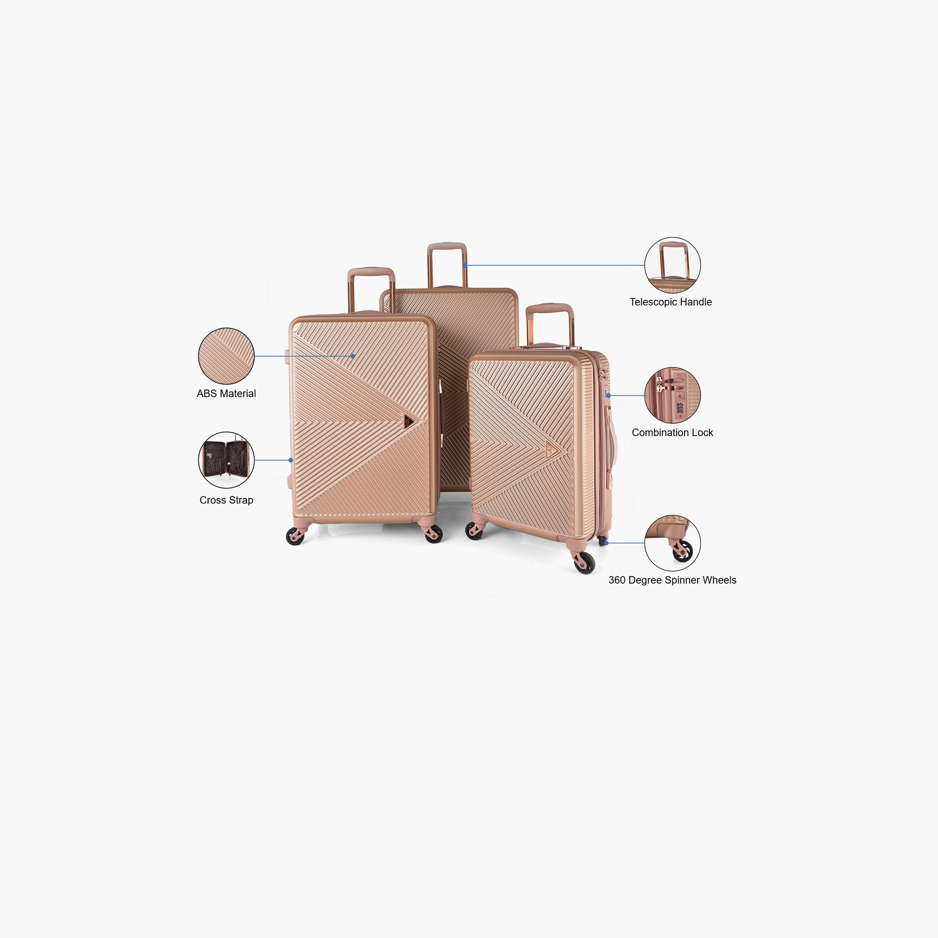 Track Set of 3 ABS Hardcase 4-Wheeler Spinner Trolley Bag with Combination Lock | HK204/3P-travel-luggagesandbags-luggage-image-4