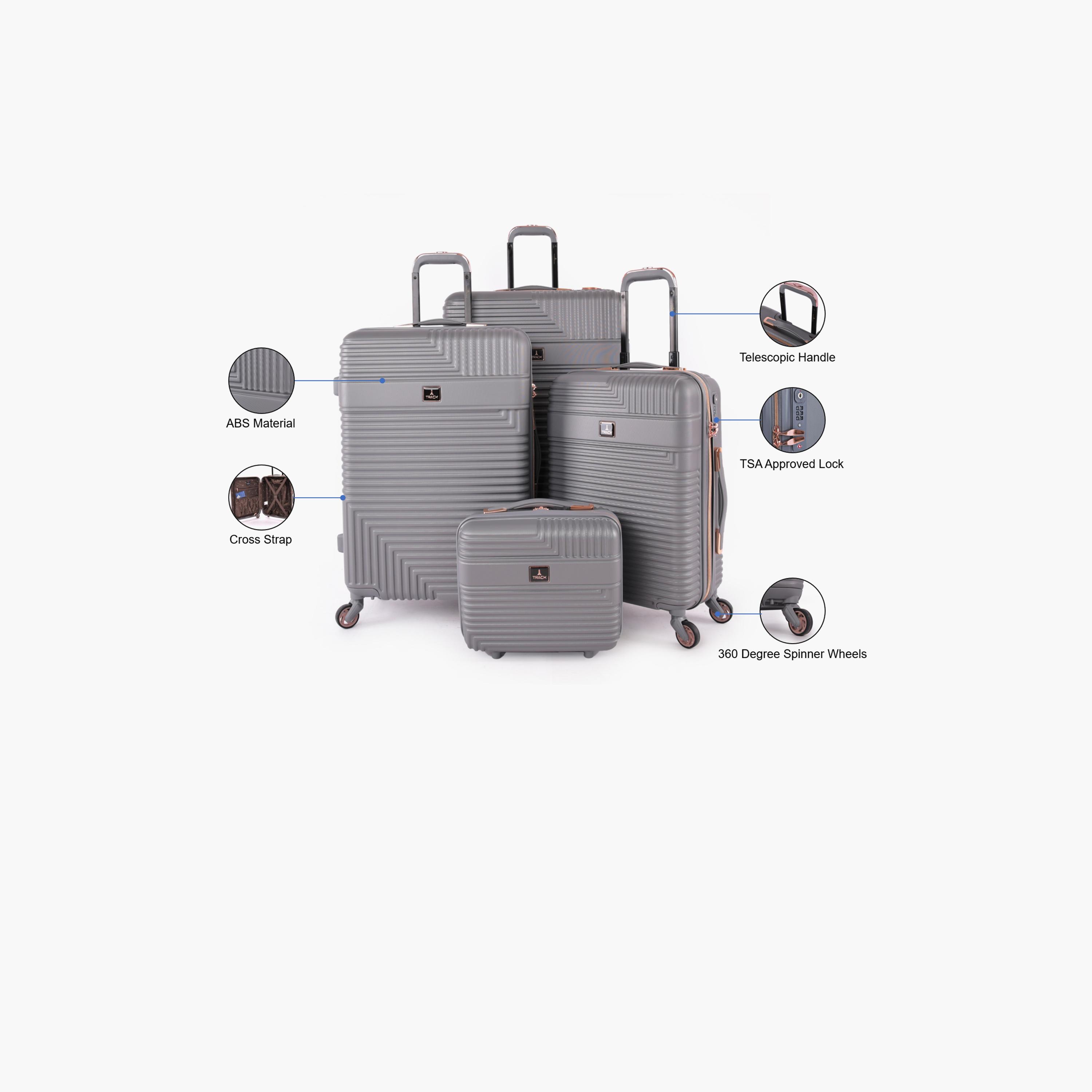 Track Set of 4 ABS Hardcase 4-Wheeler Spinner Trolley Bag with TSA Lock | HK222/4P-travel-luggagesandbags-luggage-image-5