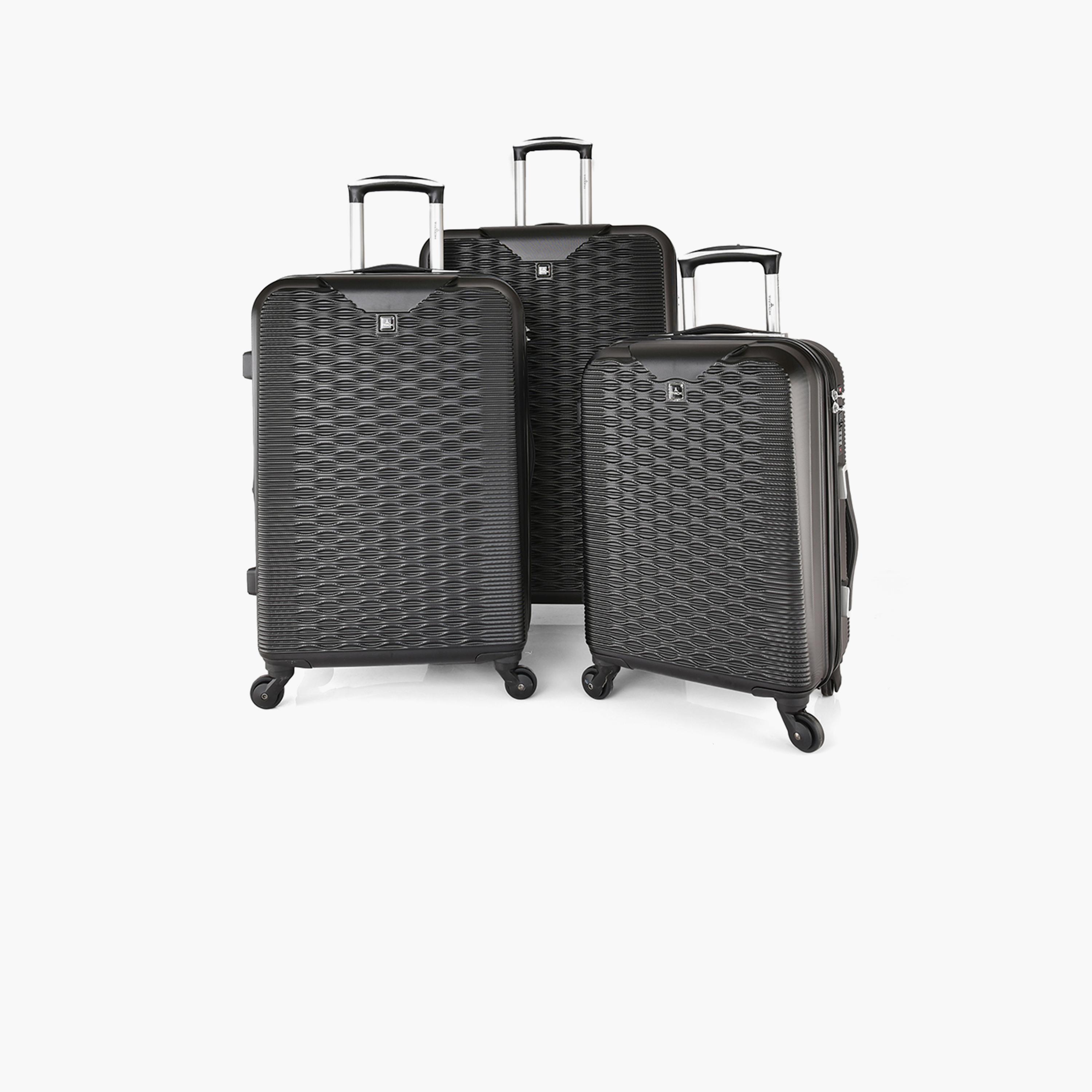 Track Set of 3 ABS Hardcase 4-Wheeler Spinner Trolley Bag with Combination Lock | HK272/3P-travel-luggagesandbags-luggage-image-1