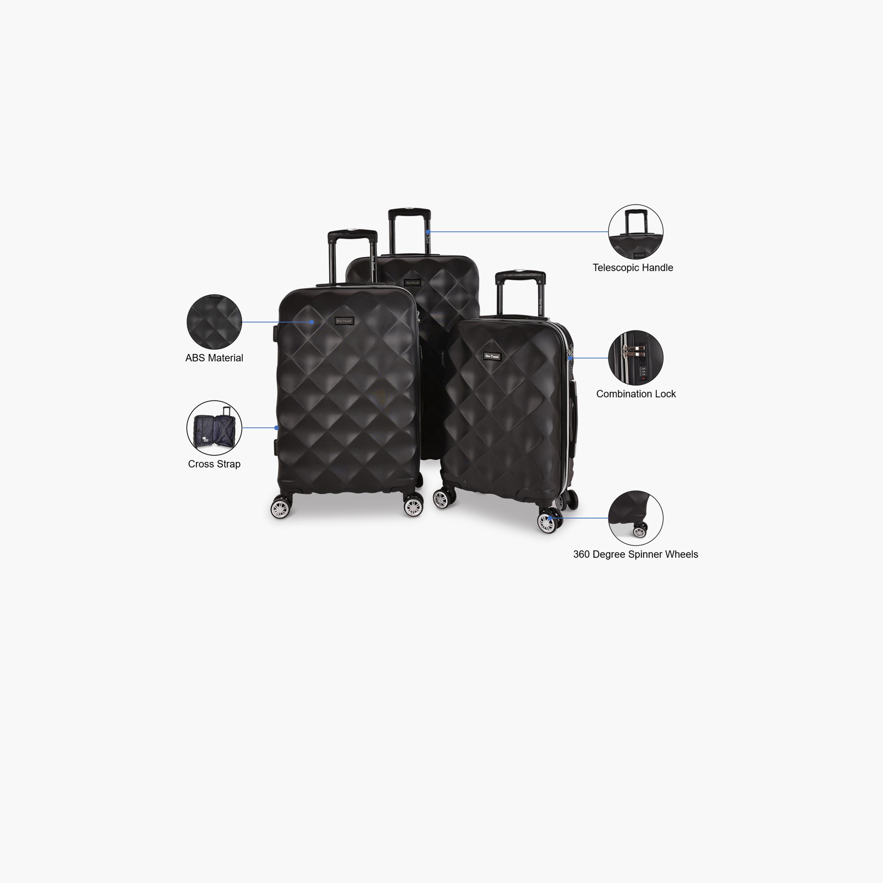 New Travel Set of 3 ABS Hardcase 4-Wheeler Spinner Trolley Bag with Combination Lock | LA430-10/3P-travel-luggagesandbags-luggage-image-5