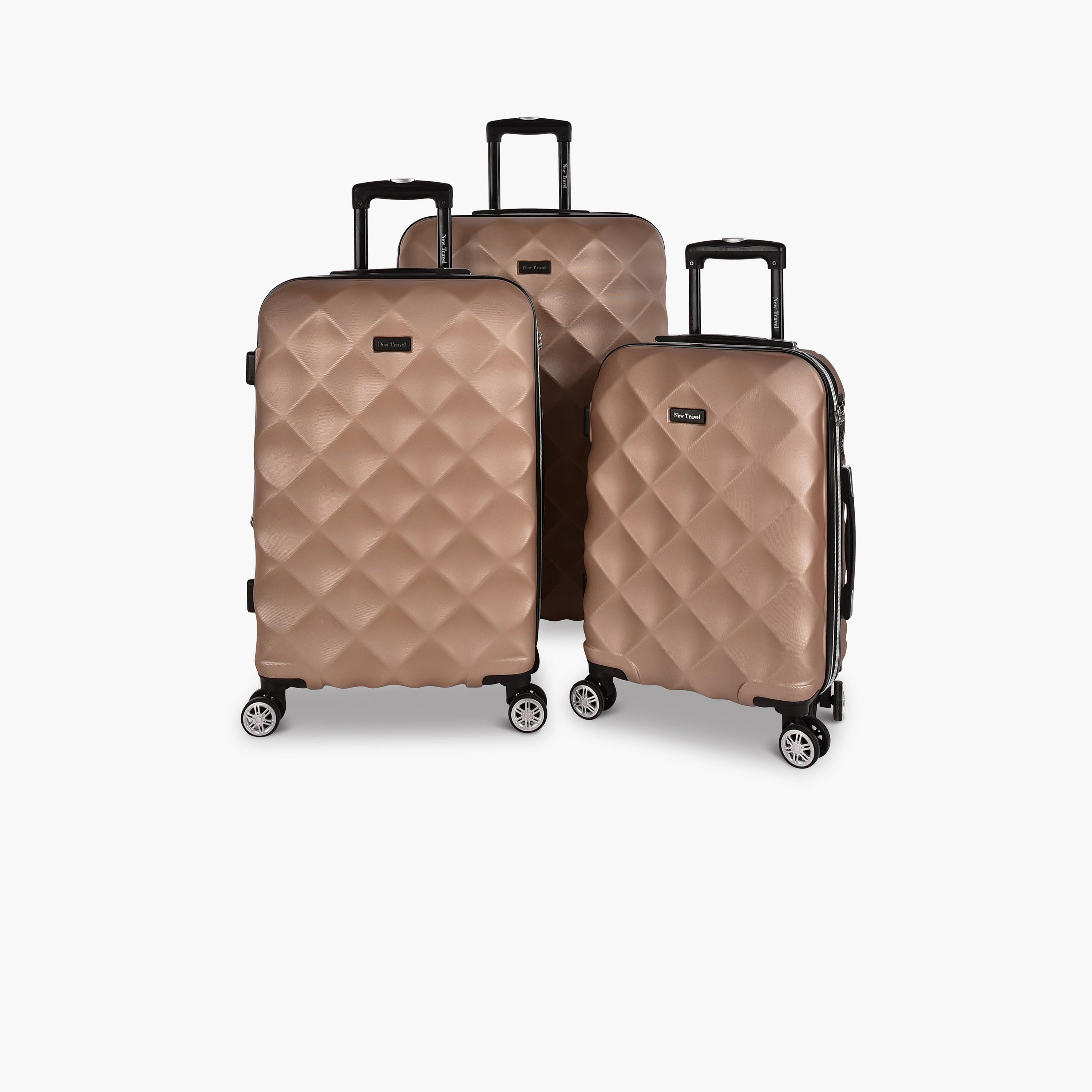 نيو ترافيل- طقم شنط سفر 3 شنط ABS بأربع عجلات دوارة مع قفل مركب | LA430-10/3P-travel-luggagesandbags-luggage-image-1