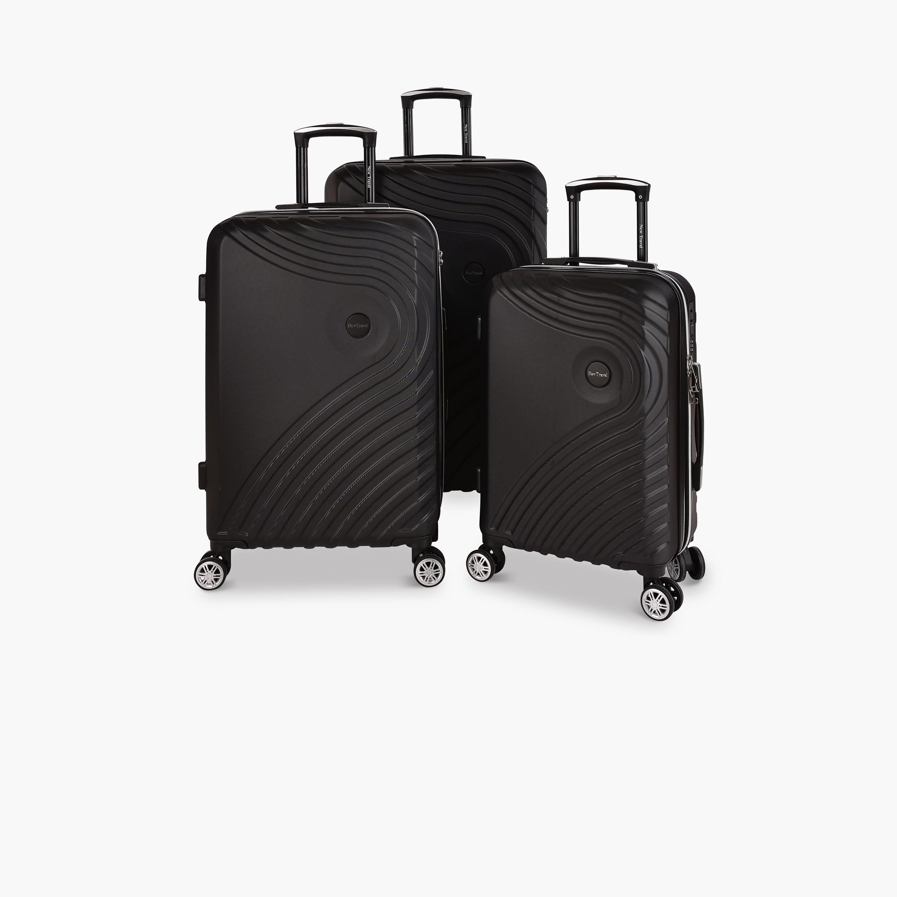نيو ترافيل- طقم شنط سفر 3 شنط ABS بأربع عجلات دوارة مع قفل مركب | LA430-19/3P-travel-luggagesandbags-luggage-image-1