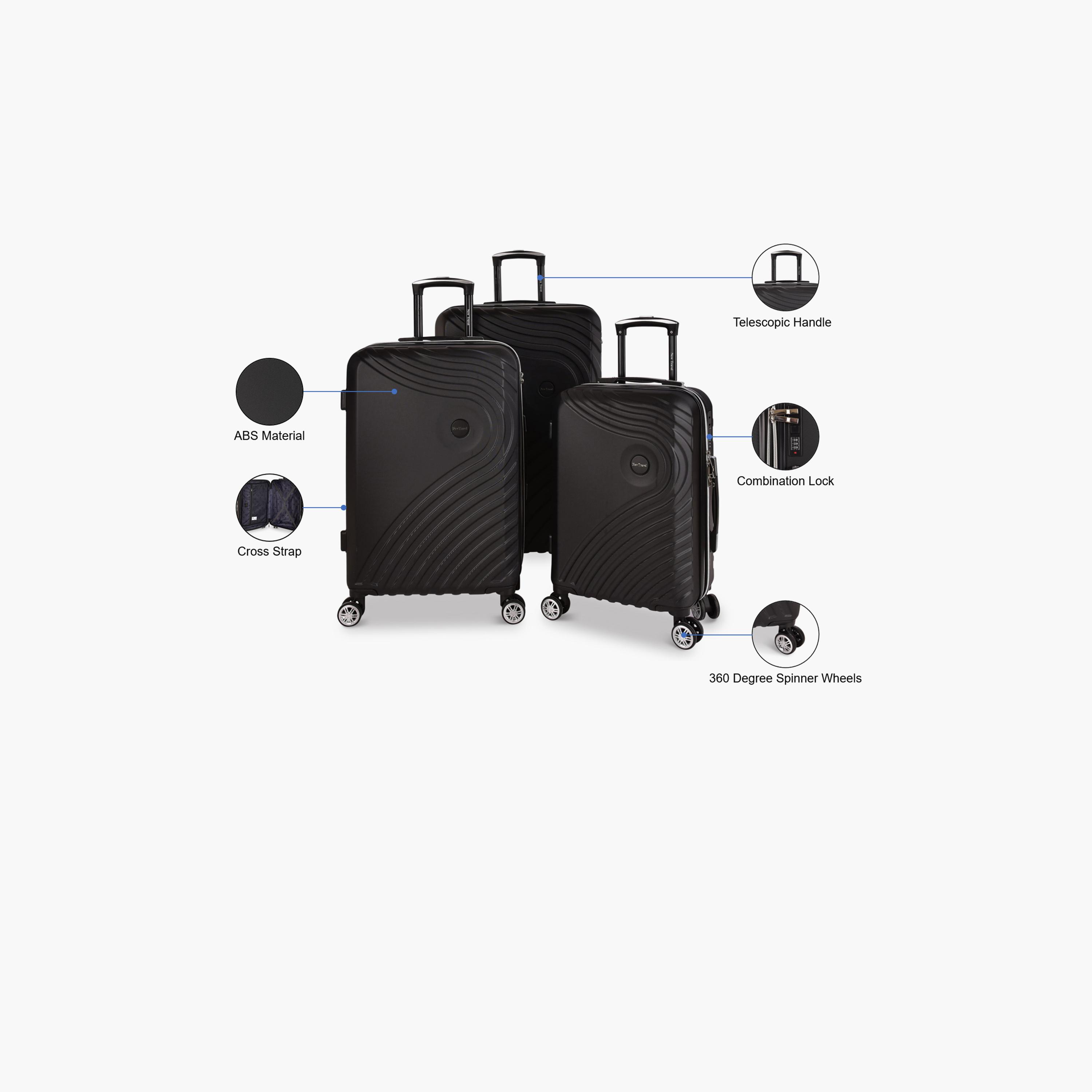 نيو ترافيل- طقم شنط سفر 3 شنط ABS بأربع عجلات دوارة مع قفل مركب | LA430-19/3P-travel-luggagesandbags-luggage-image-5