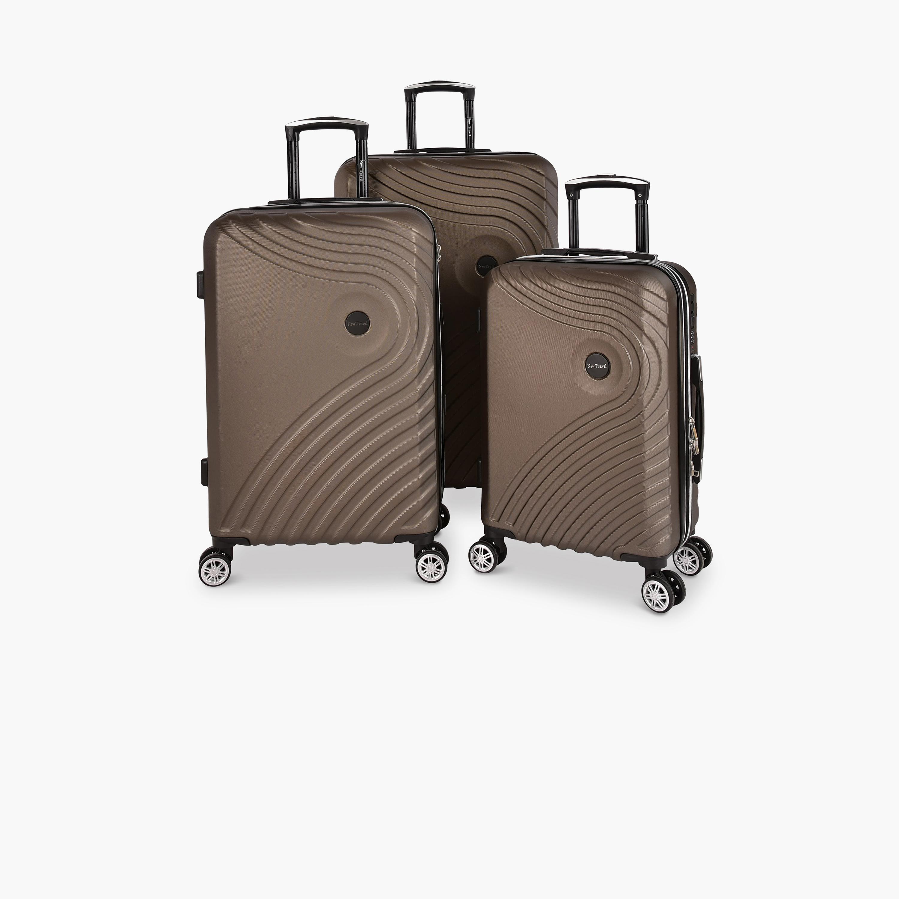 New Travel Set of 3 ABS Hardcase 4-Wheeler Spinner Trolley Bag with Combination Lock | LA430-19/3P-travel-luggagesandbags-luggage-image-1