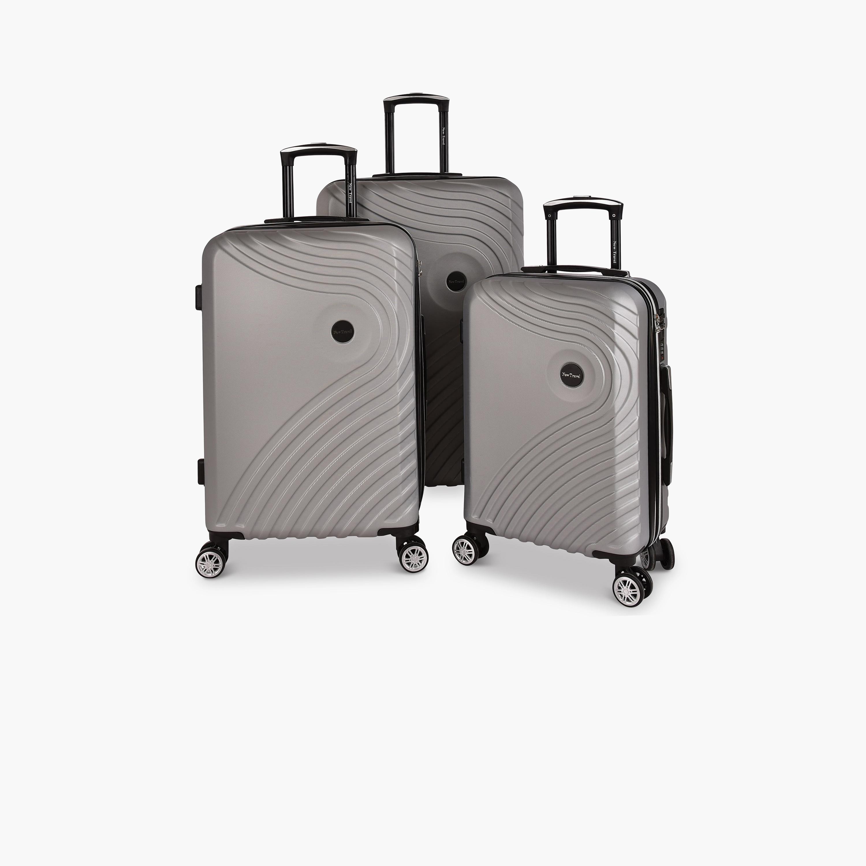 New Travel Set of 3 ABS Hardcase 4-Wheeler Spinner Trolley Bag with Combination Lock | LA430-19/3P-travel-luggagesandbags-luggage-image-1