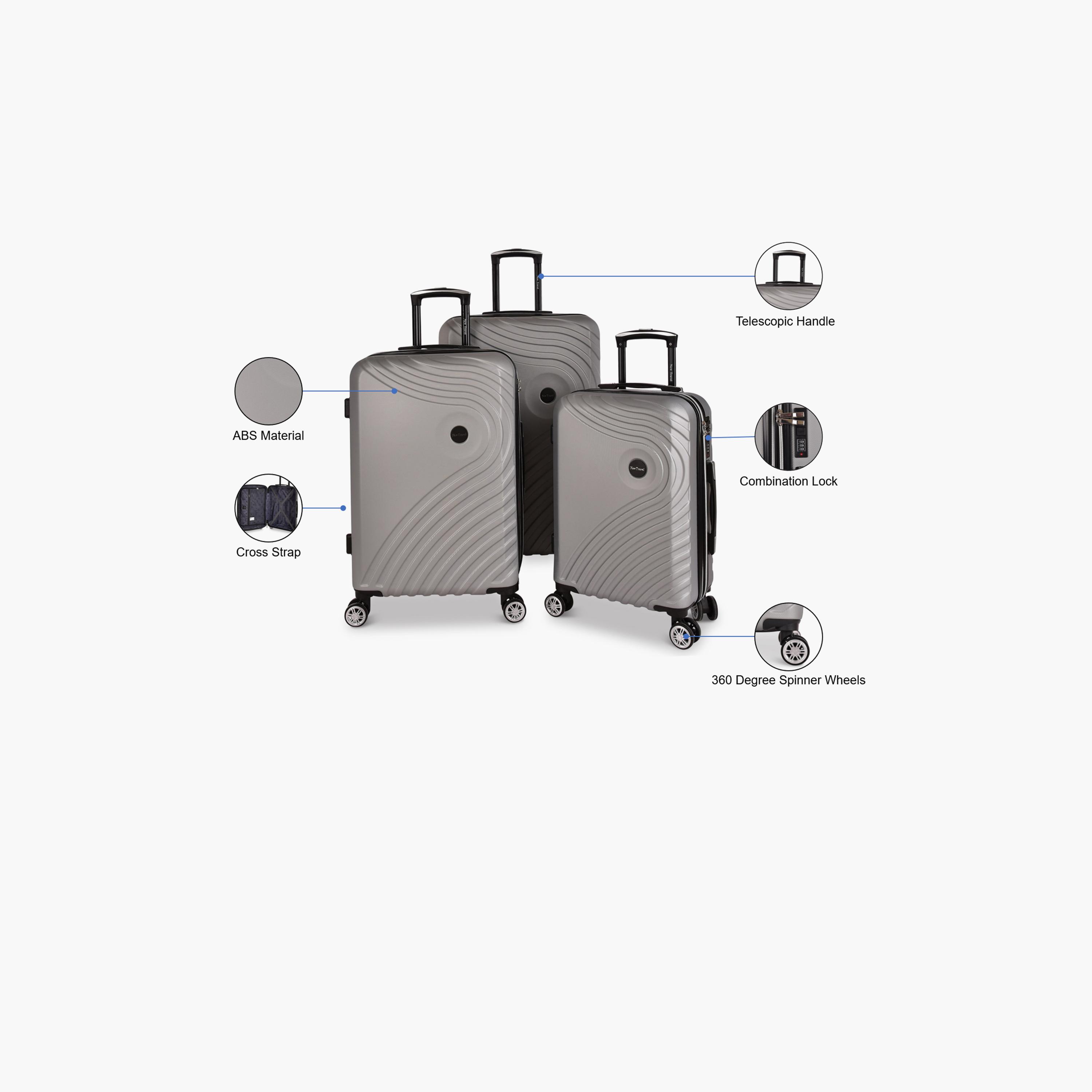New Travel Set of 3 ABS Hardcase 4-Wheeler Spinner Trolley Bag with Combination Lock | LA430-19/3P-travel-luggagesandbags-luggage-image-5