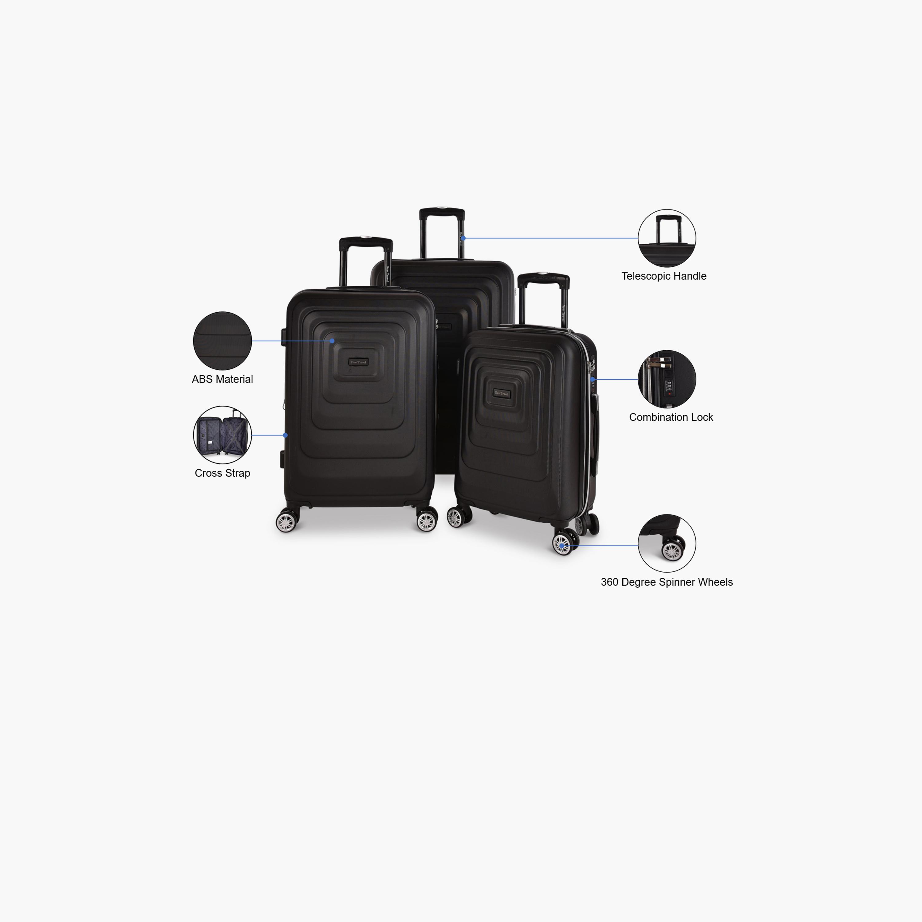 New Travel Set of 3 ABS Hardcase 4-Wheeler Spinner Trolley Bag with Combination Lock | LA430-20/3P-travel-luggagesandbags-luggage-image-5