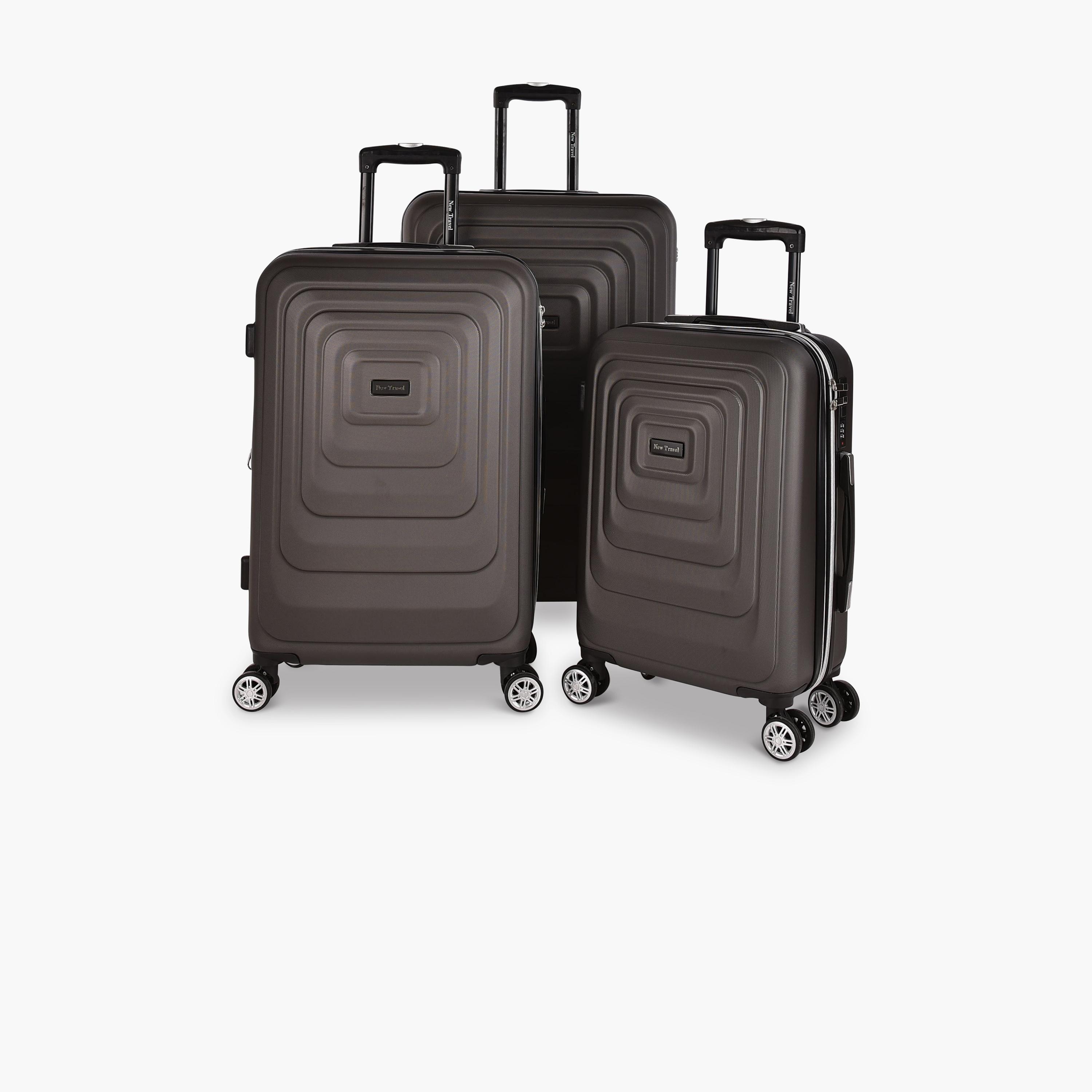 New Travel Set of 3 ABS Hardcase 4-Wheeler Spinner Trolley Bag with Combination Lock | LA430-20/3P-travel-luggagesandbags-luggage-image-1