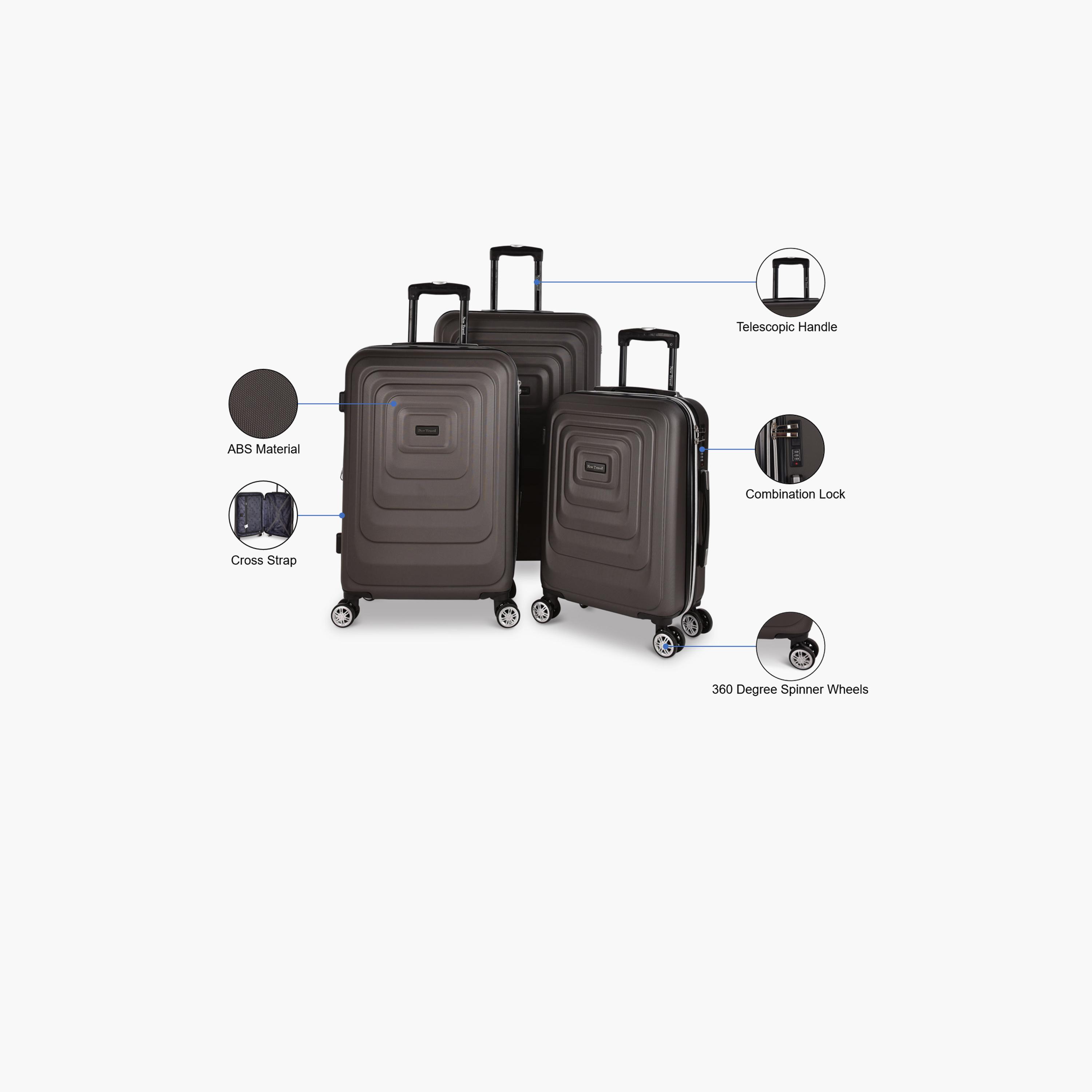 New Travel Set of 3 ABS Hardcase 4-Wheeler Spinner Trolley Bag with Combination Lock | LA430-20/3P-travel-luggagesandbags-luggage-image-5