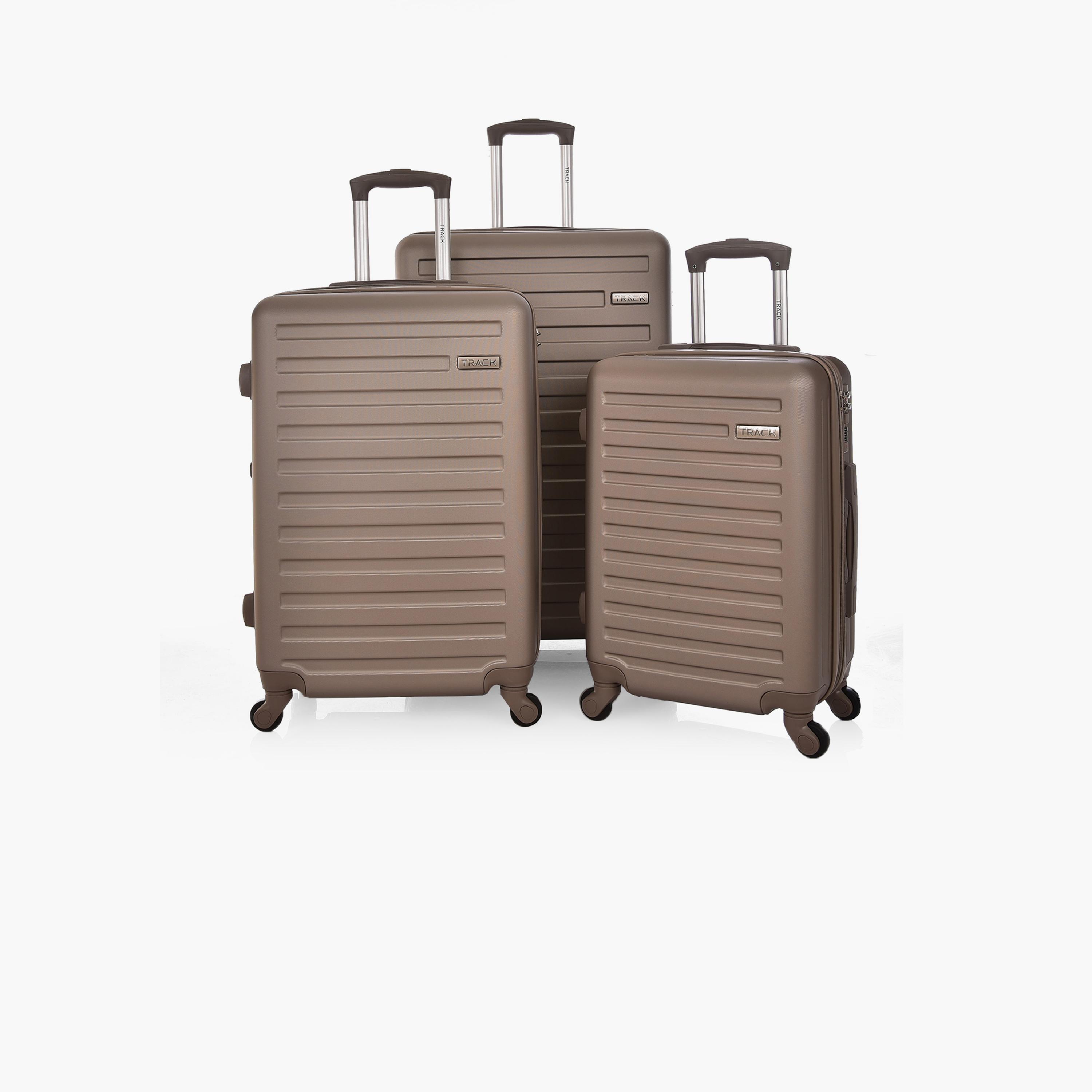 Track Set of 3 ABS Hardcase 4-Wheeler Spinner Trolley Bag with TSA Lock | MHL008/3P-travel-luggagesandbags-luggage-image-1