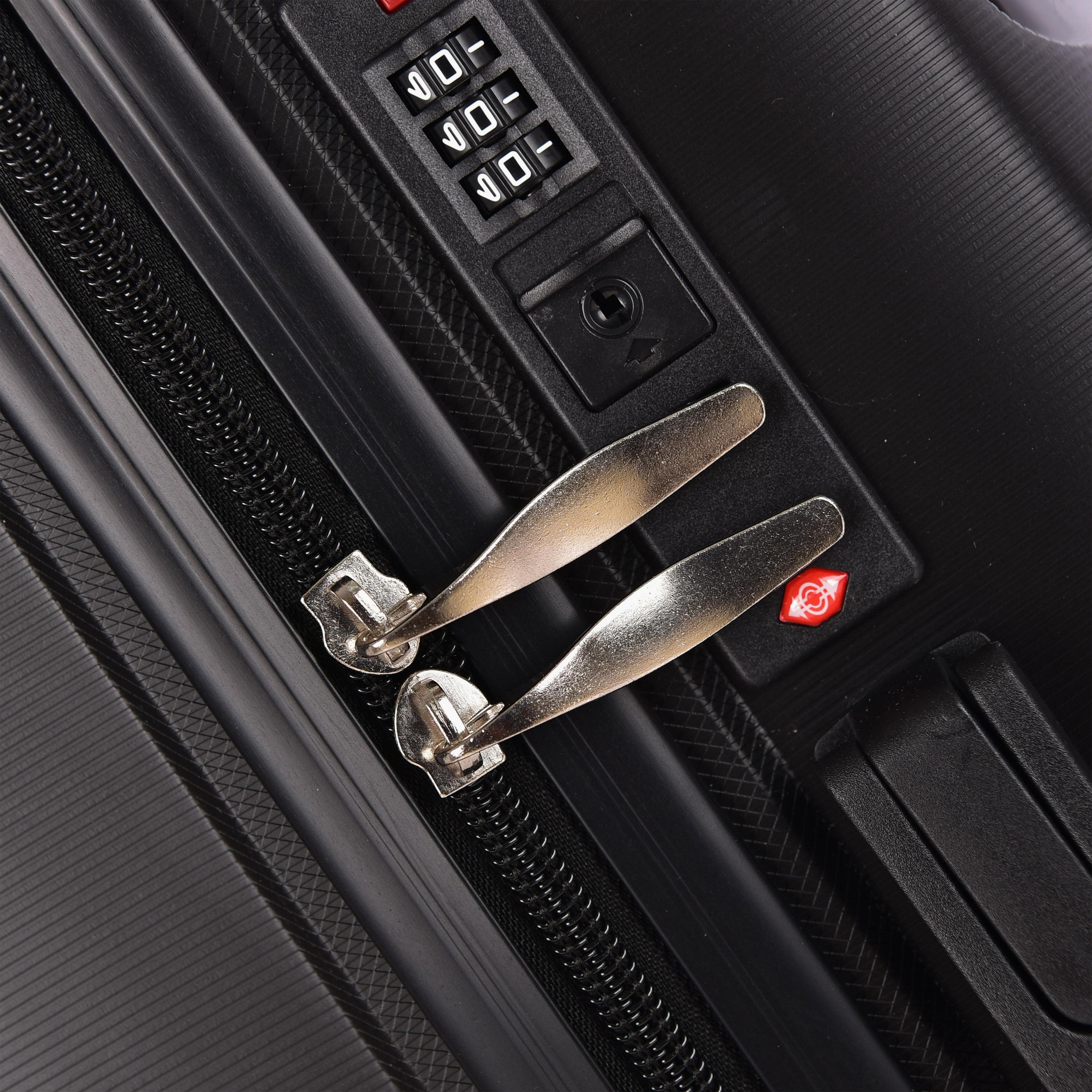 New Travel Set of 3 Polypropylene Hardcase 4-Wheeler Spinner Trolley Bag with Combination Lock | PP04/3P-travel-luggagesandbags-luggage-image-11