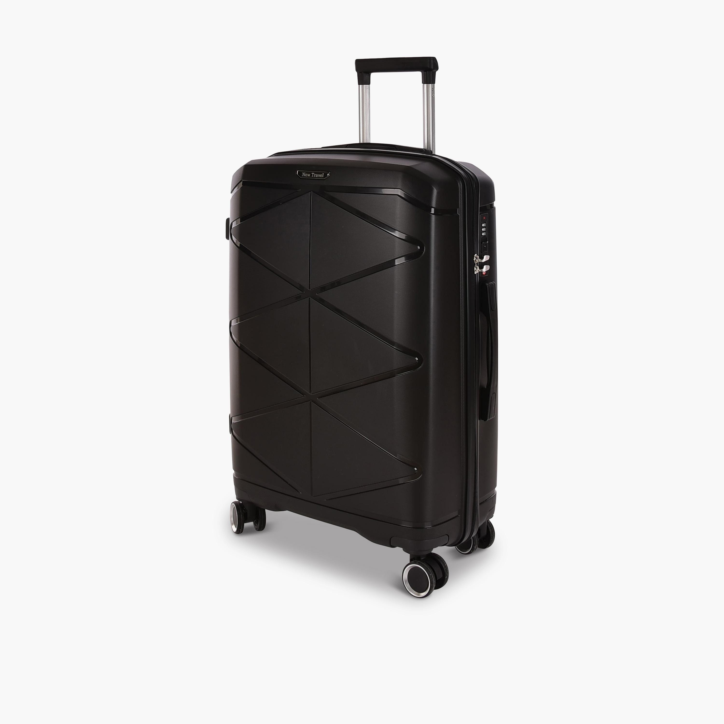New Travel Set of 3 Polypropylene Hardcase 4-Wheeler Spinner Trolley Bag with Combination Lock | PP04/3P-travel-luggagesandbags-luggage-image-8