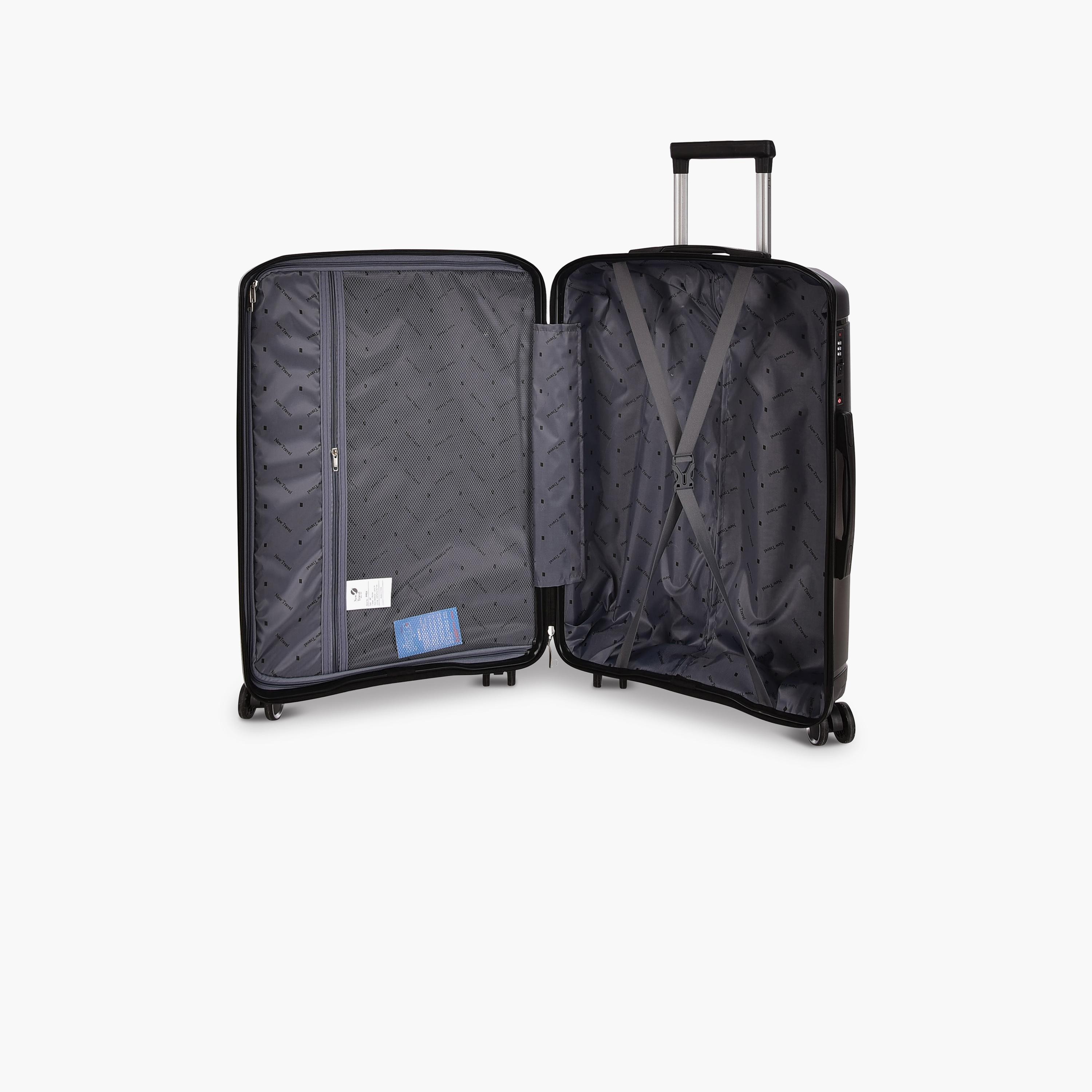 New Travel Set of 3 Polypropylene Hardcase 4-Wheeler Spinner Trolley Bag with Combination Lock | PP04/3P-travel-luggagesandbags-luggage-image-9