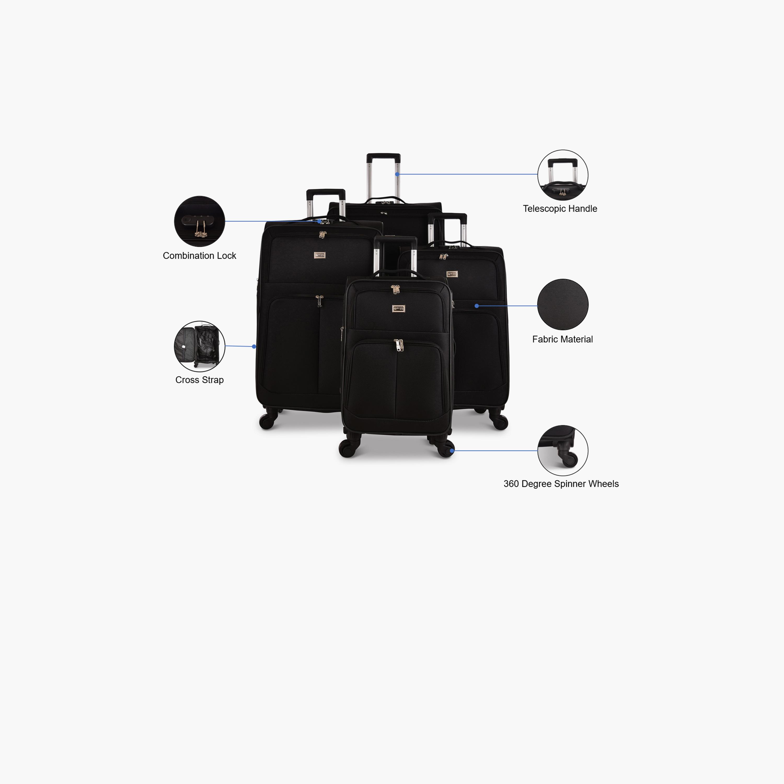 New Travel Set of 4 Textile Softcase 4-Wheeler Spinner Trolley Bag with Combination Lock | RT1909/4P (4w / Pvc)-travel-luggagesandbags-luggage-image-3
