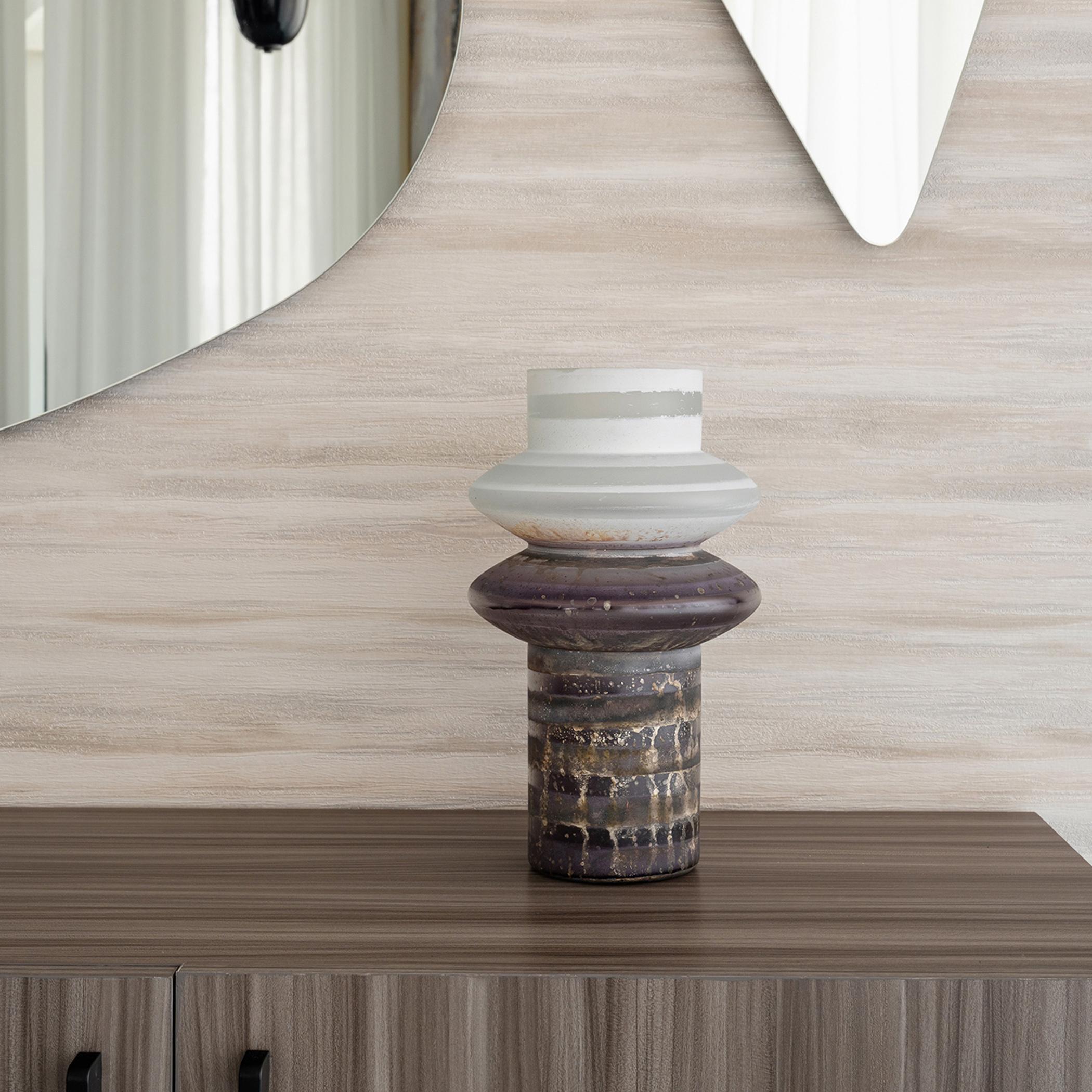 House of Serene Ember Glass Vase - 30 cm