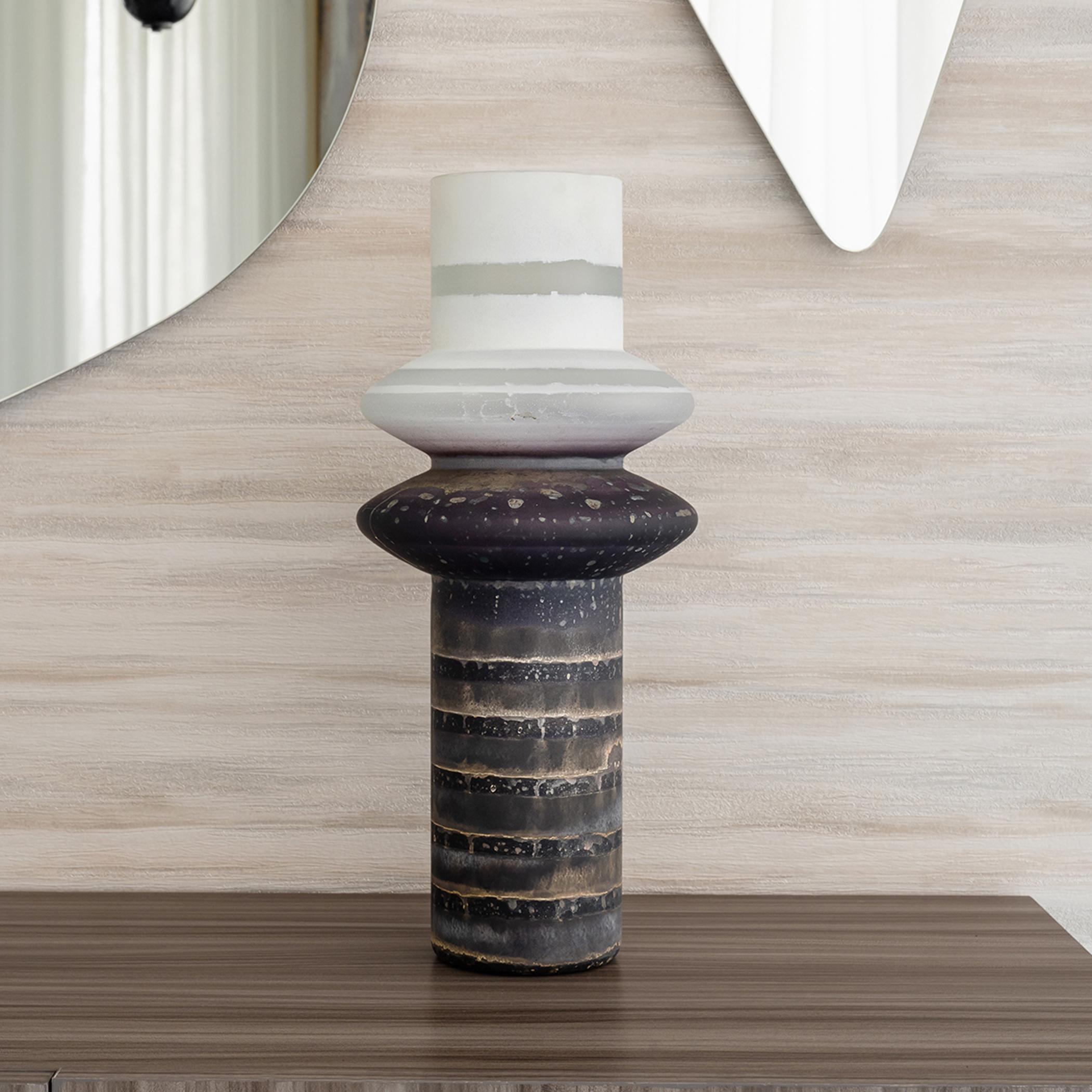 House of Serene Ember Glass Vase - 40 cm