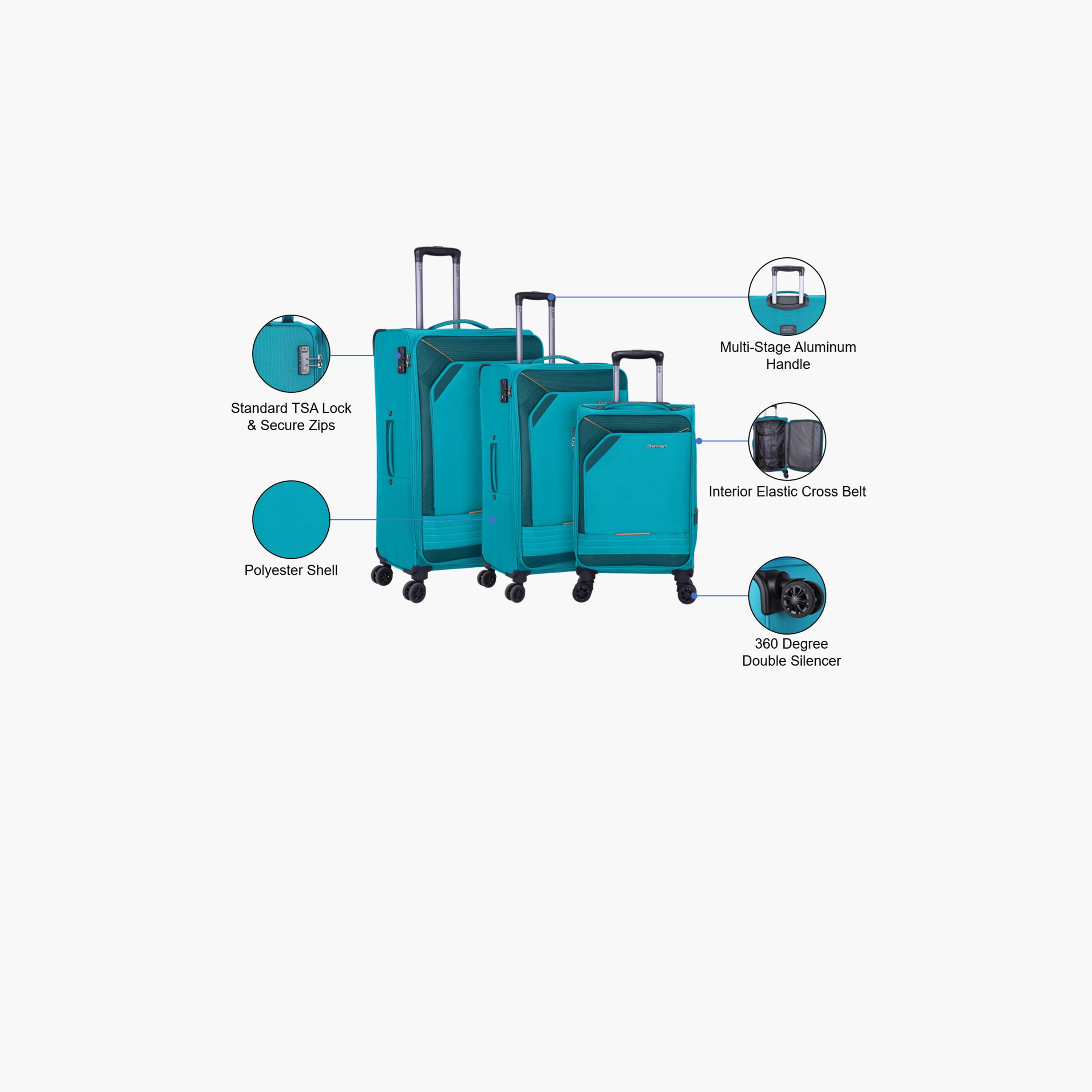 إميننت- طقم شنط سفر بوليستر  3 قطع  هيكل طري بأربع عجلات مزدوجة دوارة من ال  | E777SZ-3-travel-luggagesandbags-luggage-image-2