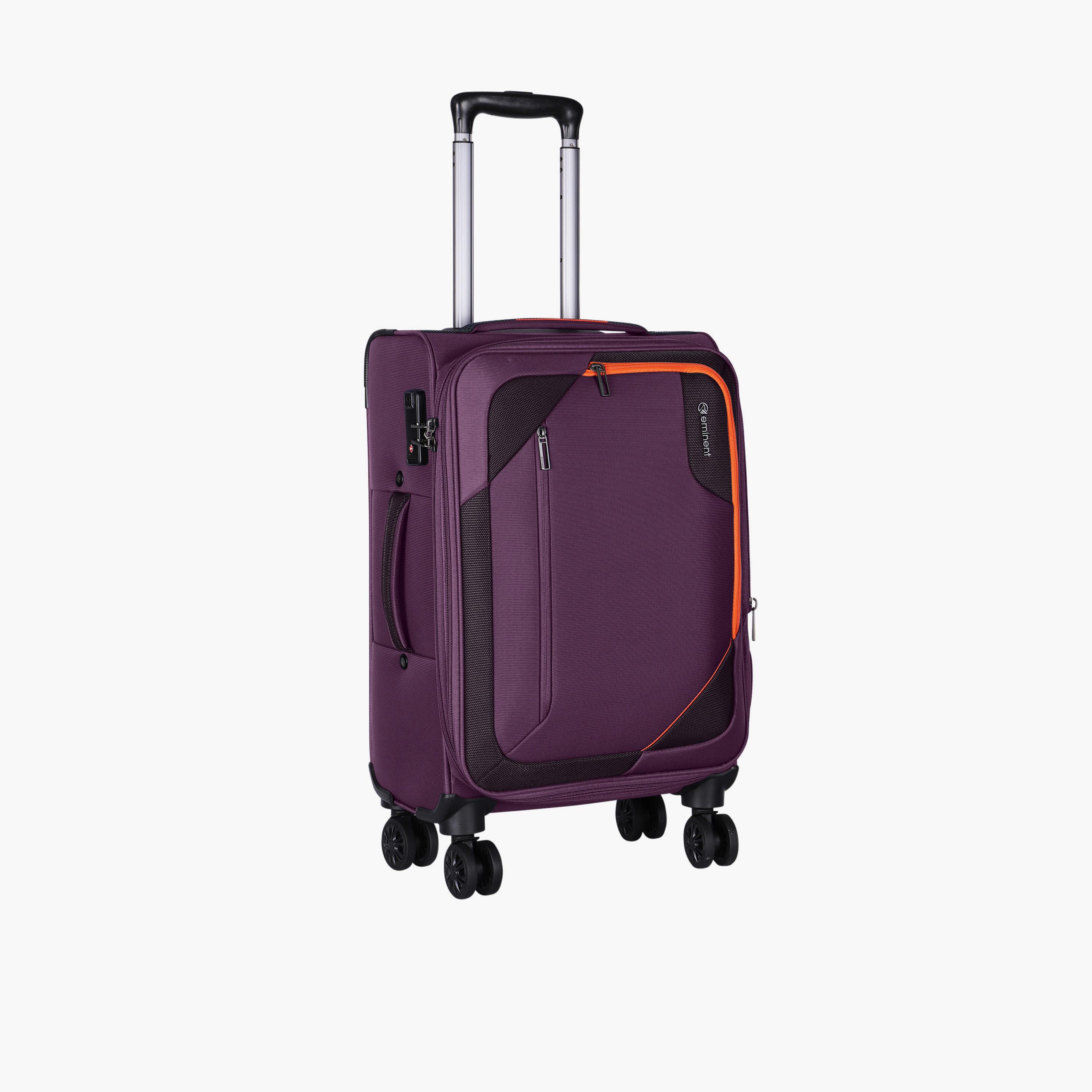 Eminent 51 CM Cabin Polyester Soft Case 4-Wheeler Spinner Trolley Bag with TSA Lock | E765SZ-20-travel-luggagesandbags-luggage-image-1