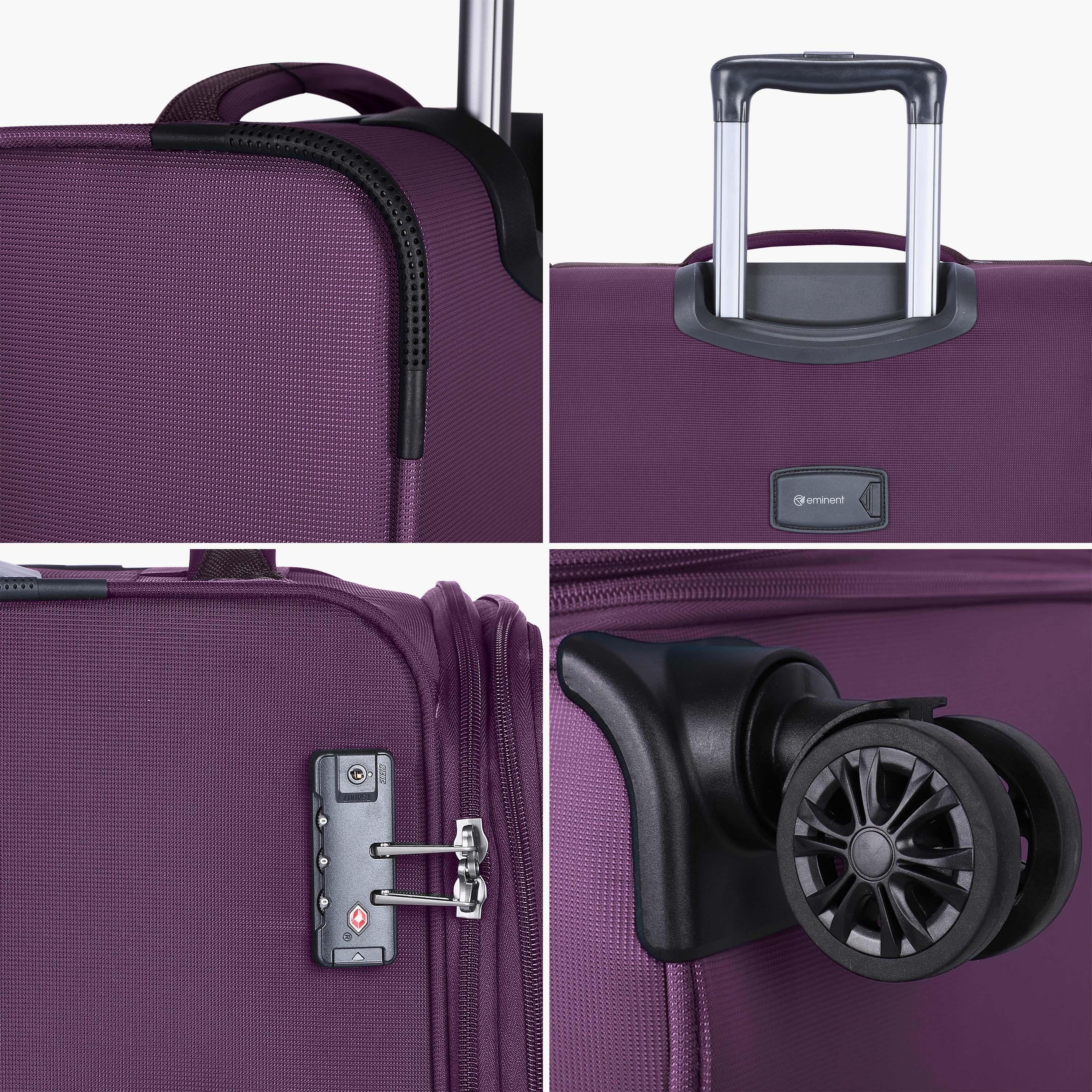 Eminent 51 CM Cabin Polyester Soft Case 4-Wheeler Spinner Trolley Bag with TSA Lock | E765SZ-20-travel-luggagesandbags-luggage-image-8