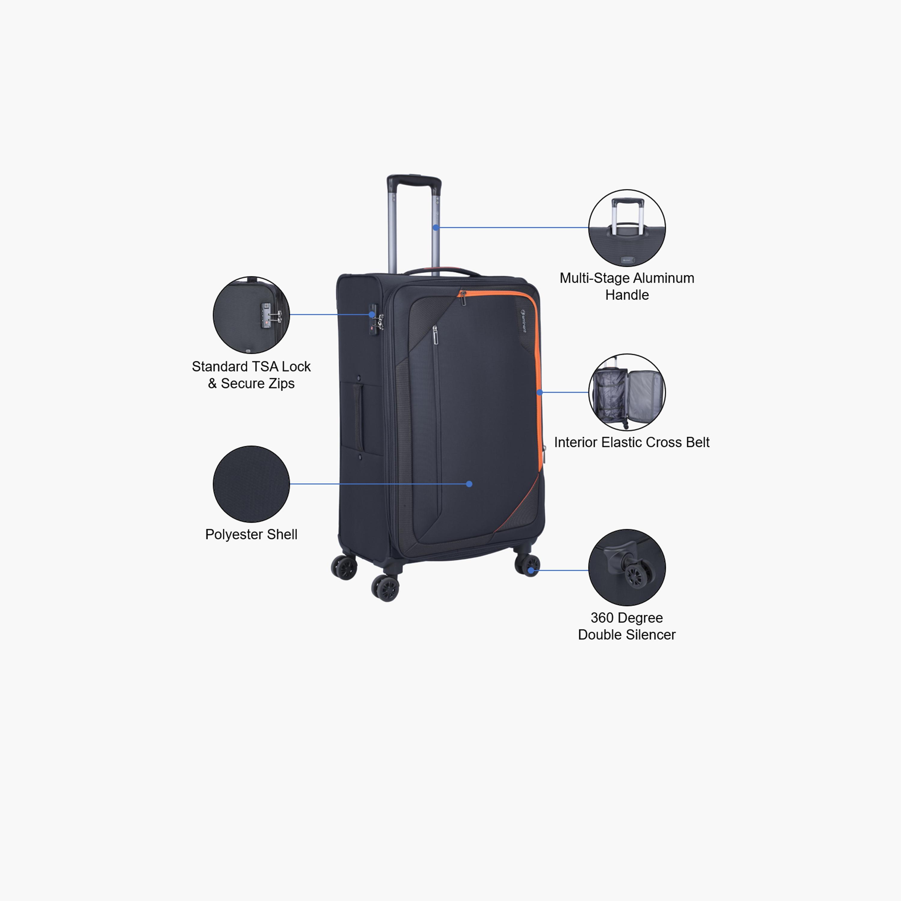إميننت- شنطة سفر بوليستر  هيكل طري مقاس 69 سم بأربع عجلات مزدوجة دوارة من ال  | E765SZ-24-travel-luggagesandbags-luggage-image-3