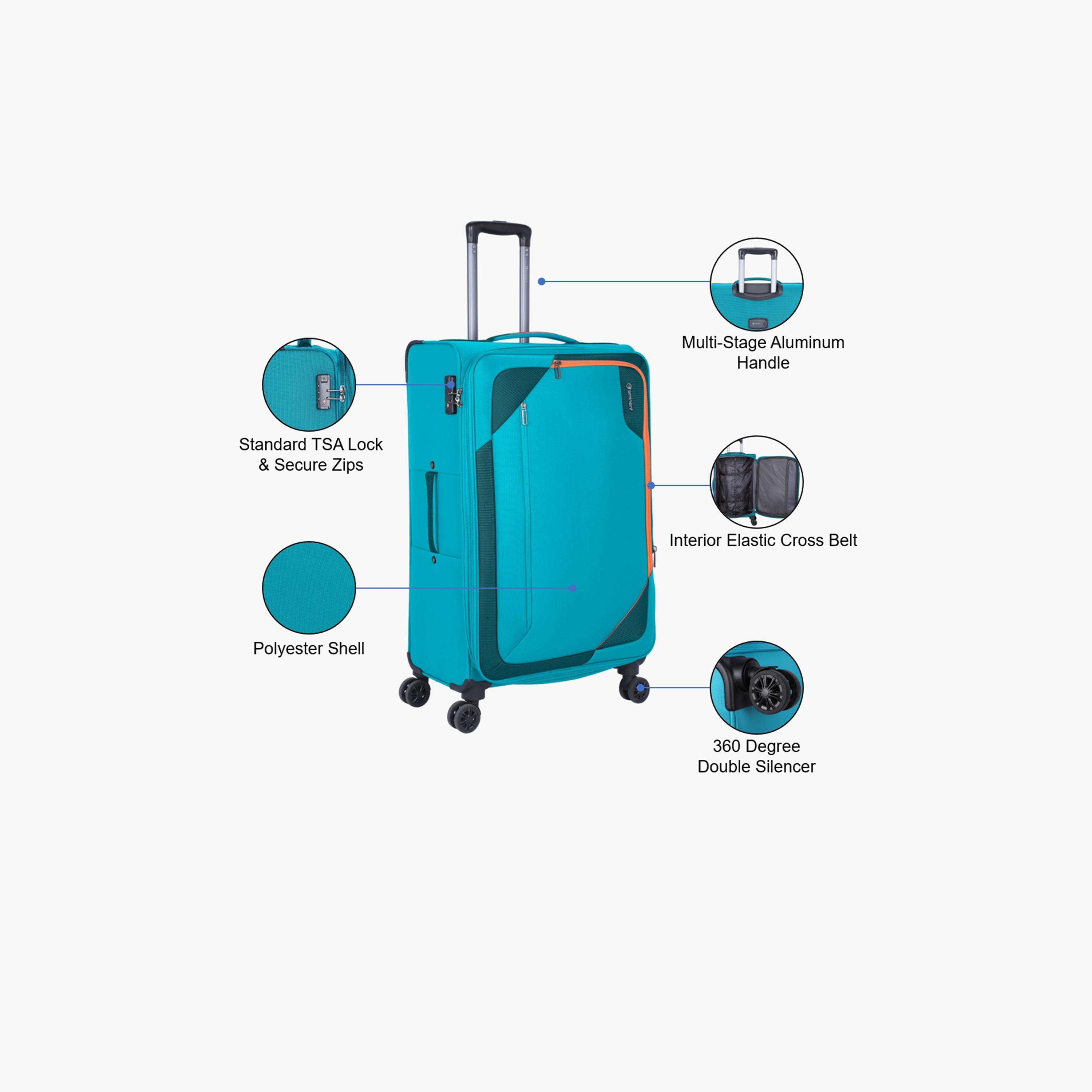 إميننت- شنطة سفر بوليستر  هيكل طري مقاس 69 سم بأربع عجلات مزدوجة دوارة من ال  | E765SZ-24-travel-luggagesandbags-luggage-image-3