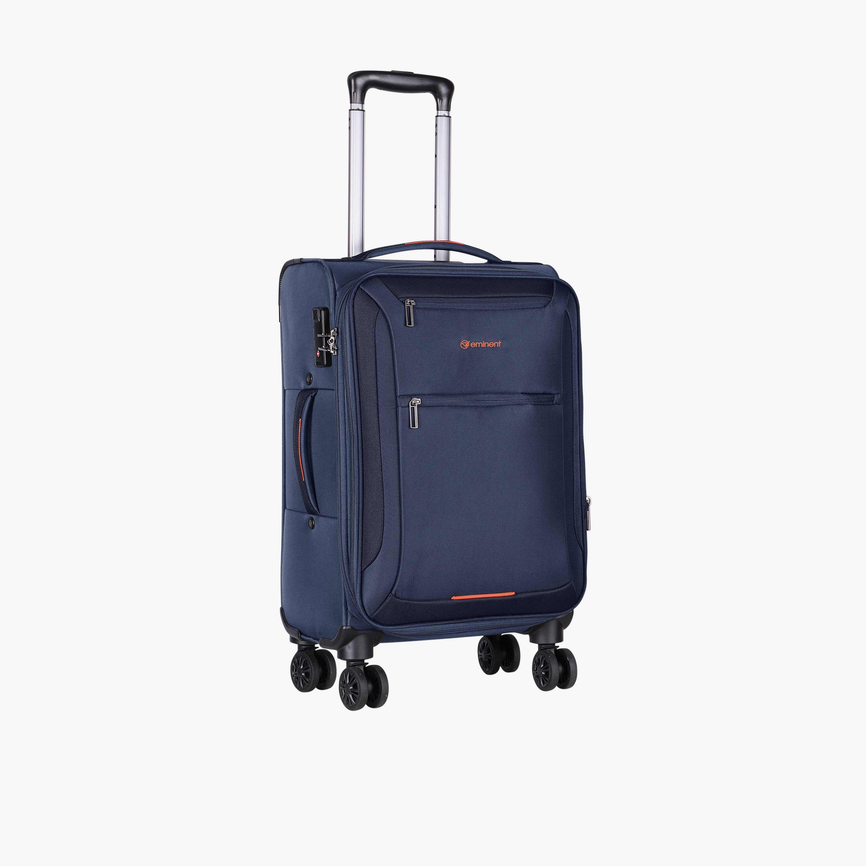 Eminent 51 CM Cabin Polyester Soft Case 4-Wheeler Spinner Trolley Bag with TSA Lock | E751SZ-20-travel-luggagesandbags-luggage-image-1