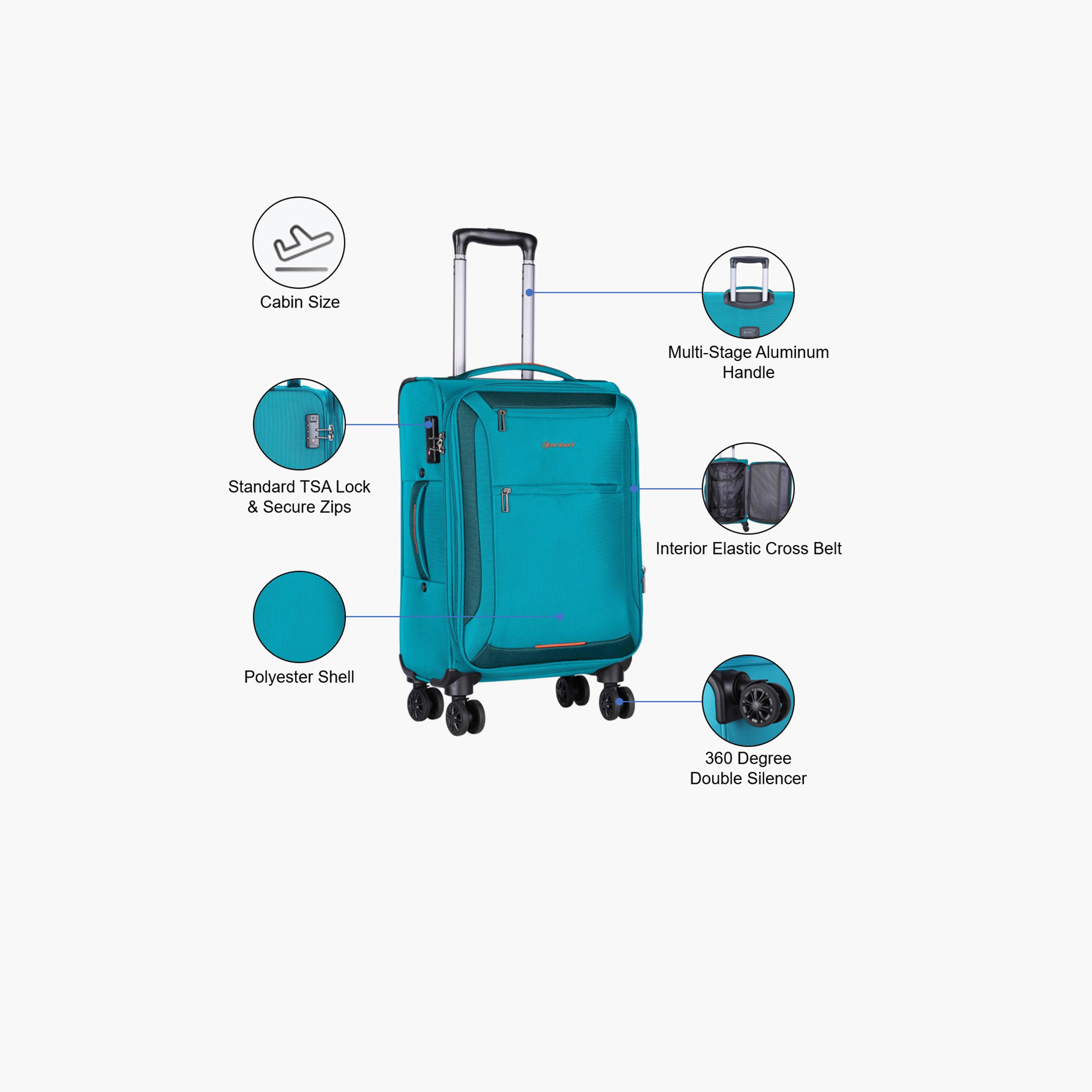 إميننت- شنطة سفر بوليستر  هيكل طري مقاس 51 سم بأربع عجلات مزدوجة دوارة من ال  | E751SZ-20-travel-luggagesandbags-luggage-image-3