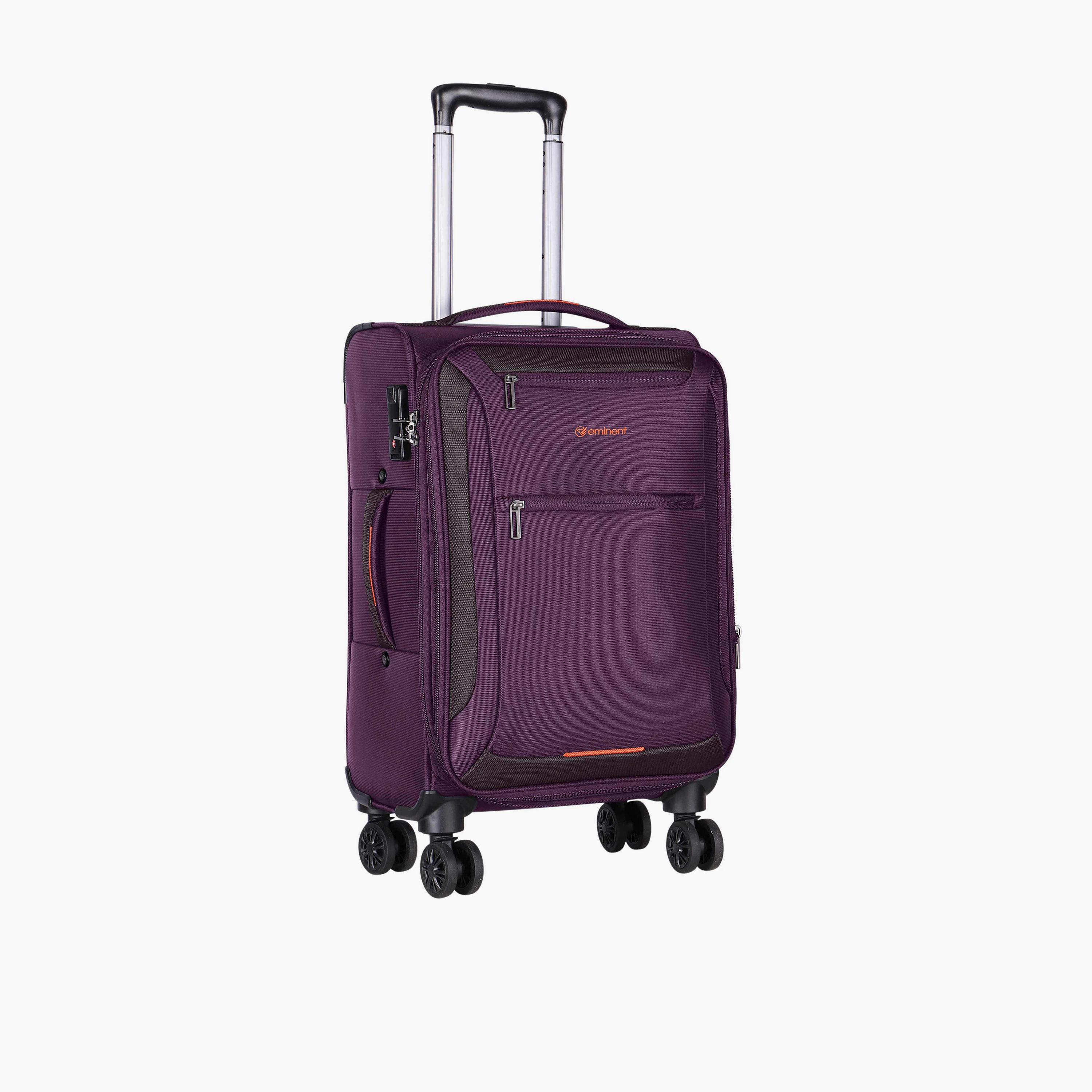 Eminent 51 CM Cabin Polyester Soft Case 4-Wheeler Spinner Trolley Bag with TSA Lock | E751SZ-20-travel-luggagesandbags-luggage-image-1
