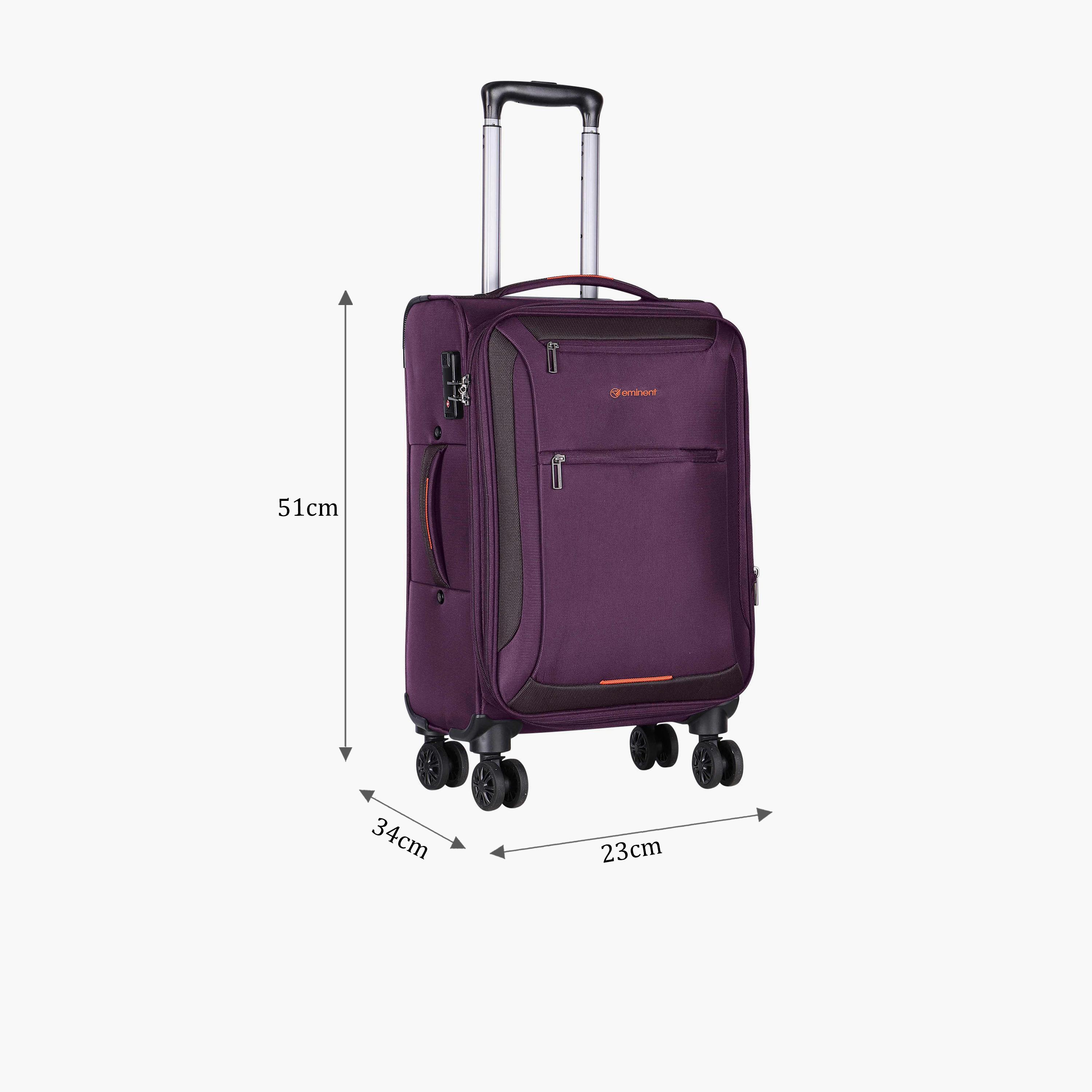 Eminent 51 CM Cabin Polyester Soft Case 4-Wheeler Spinner Trolley Bag with TSA Lock | E751SZ-20-travel-luggagesandbags-luggage-image-2